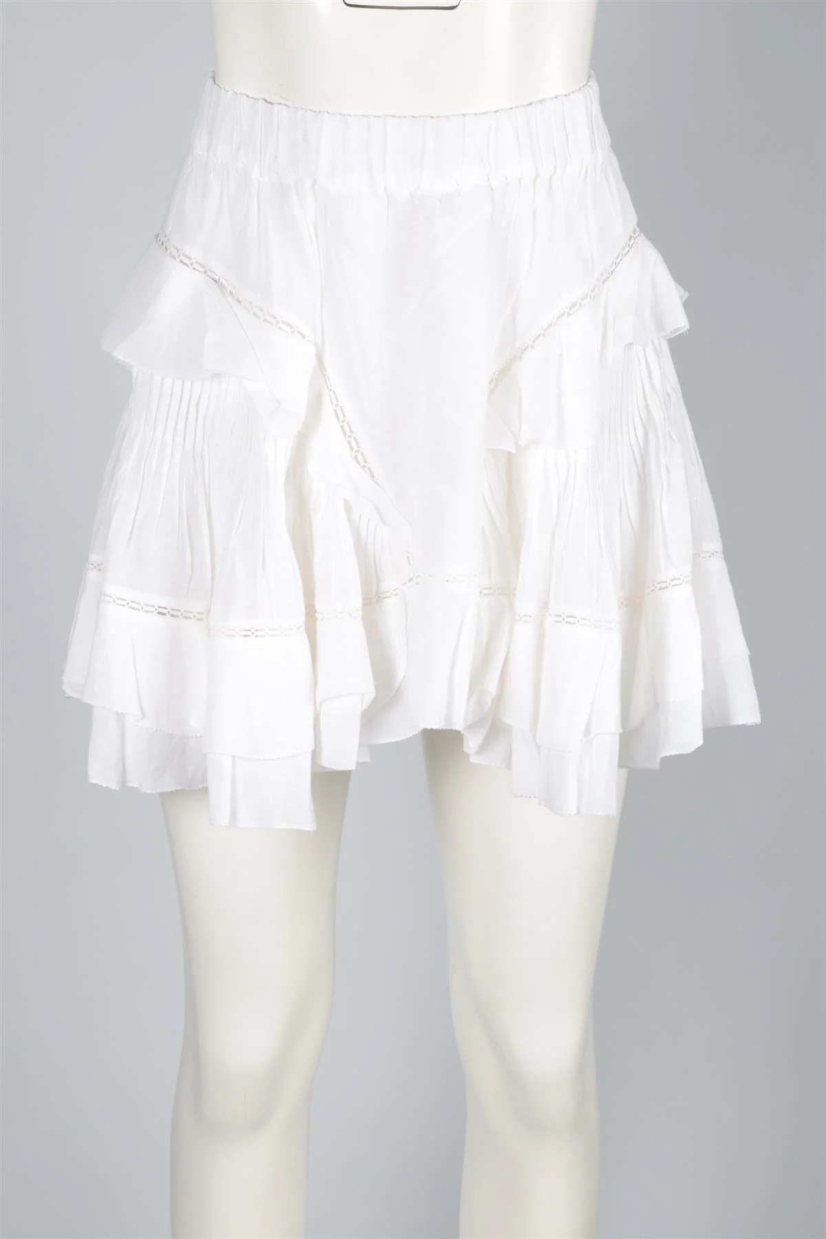 ISABEL MARANT ETOILE WHITE COTTON MINI SKIRT FR 38 UK 10 - Image 2