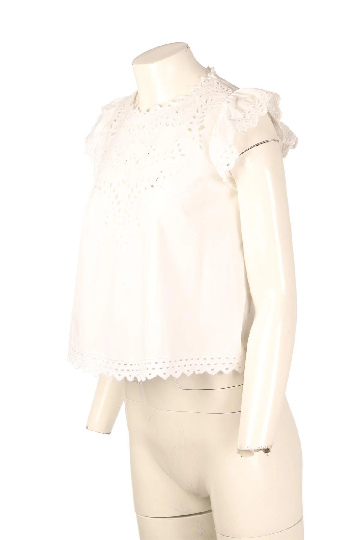 ISABEL MARANT ÉTOILE WHITE COTTON TOP FR 34 UK 6 - Image 3