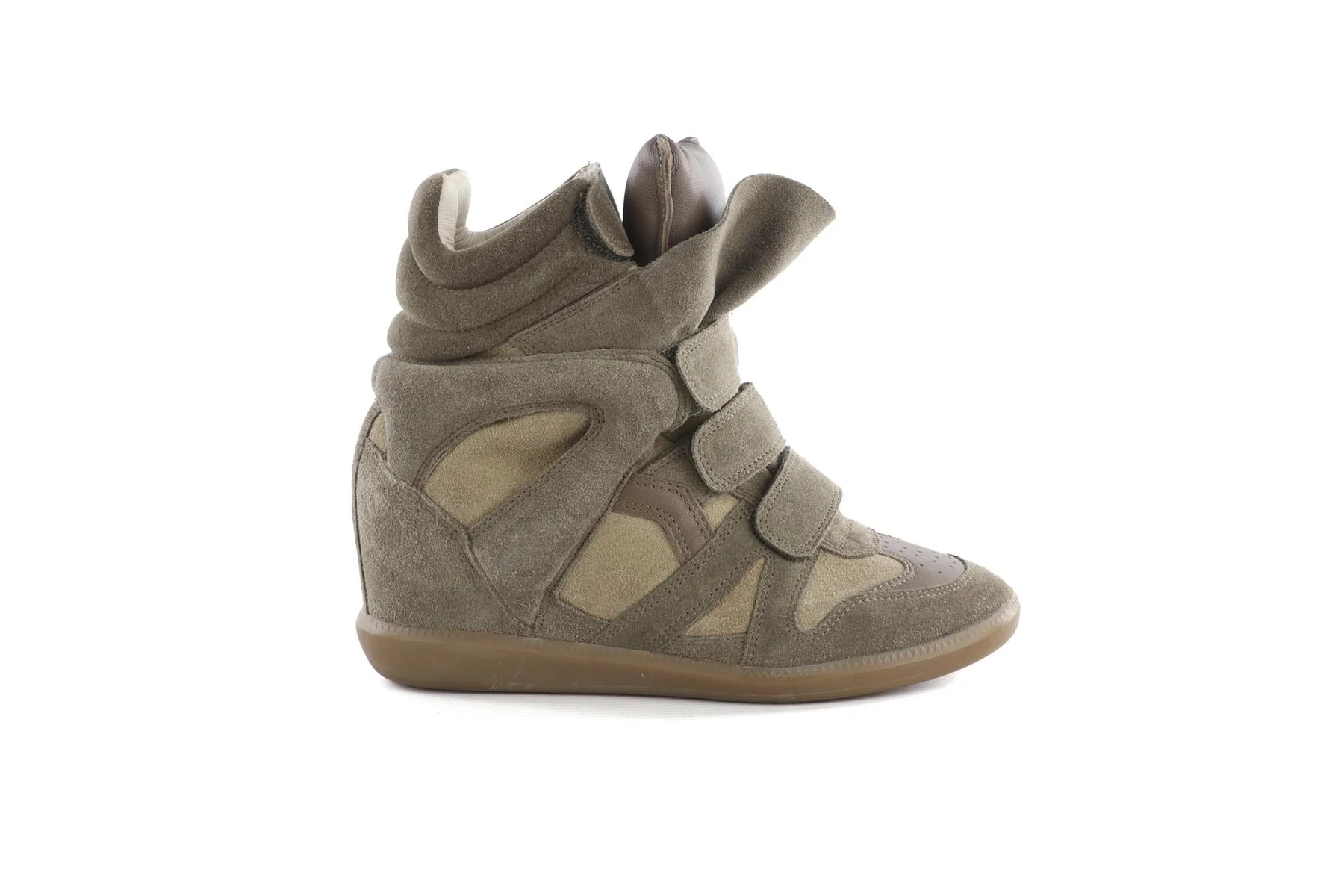 Isabel Marant Green Bekett Suede Wedge Sneakers EU 39 UK 6 US 9 - Image 2