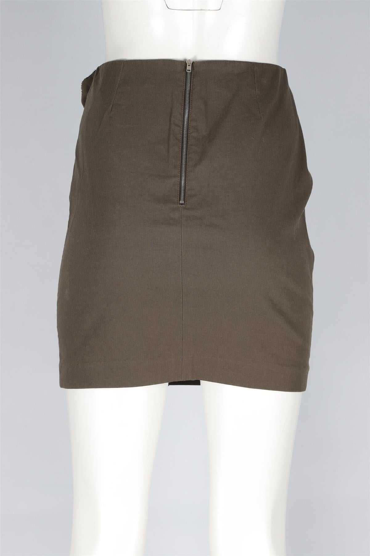 ISABEL MARANT GREEN COTTON MINI SKIRT FR 36 UK 8 - Image 4