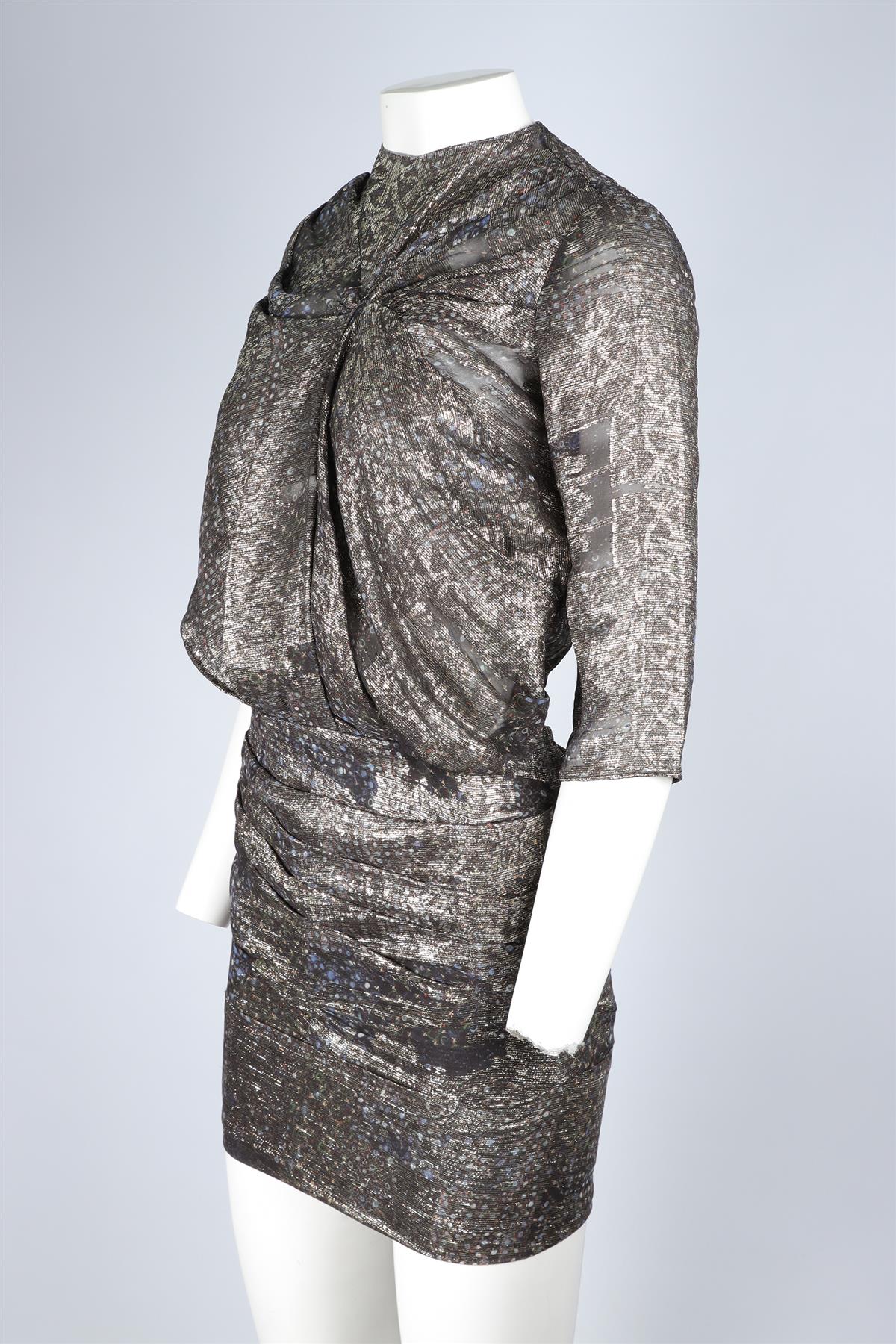 ISABEL MARANT MULTI SILK MINI DRESS FR 36 UK 8 - Image 3