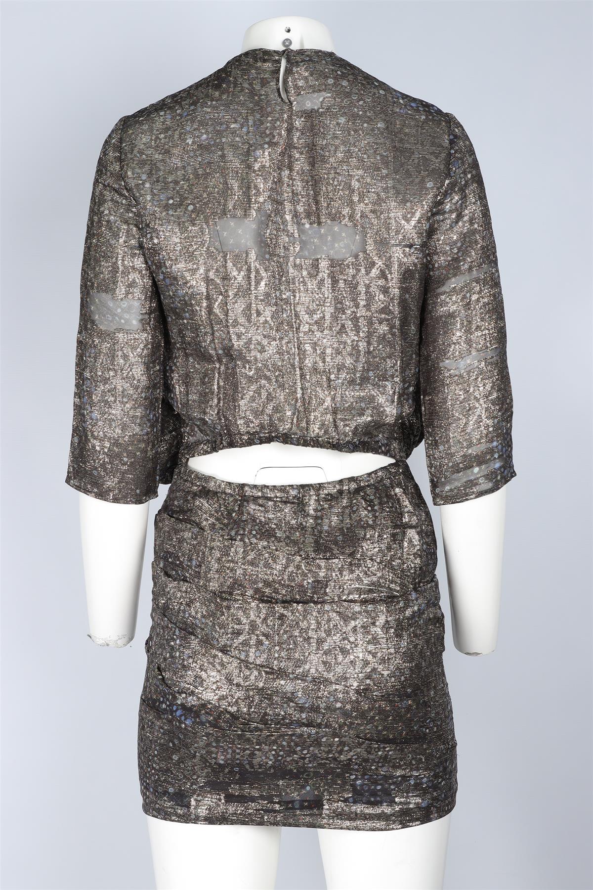 ISABEL MARANT MULTI SILK MINI DRESS FR 36 UK 8 - Image 4