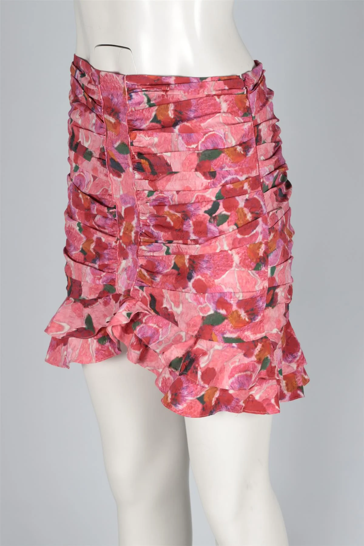 ISABEL MARANT PINK SILK MINI SKIRT FR 38 UK 10 - Image 3