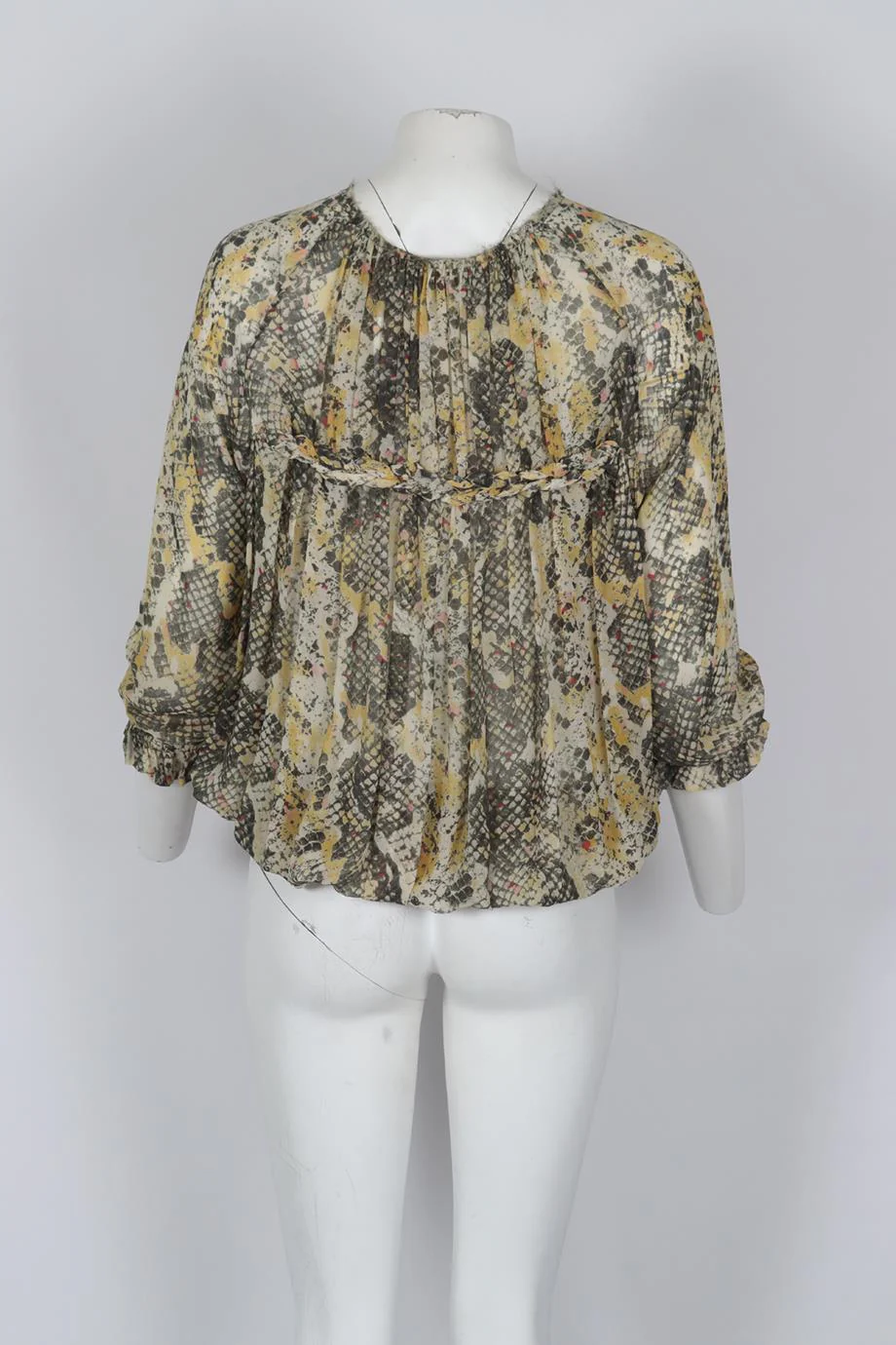 ISABEL MARANT PRINTED SILK TOP FR 36 UK 8 - Image 4