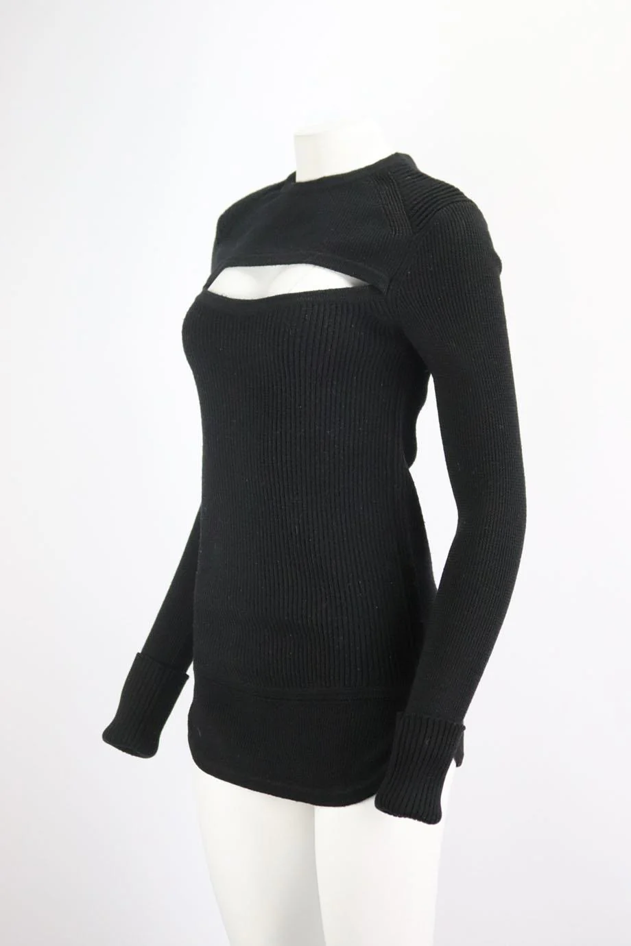 ISABEL MARANT RIBBED WOOL BLEND MINI DRESS MEDUIM - Image 3