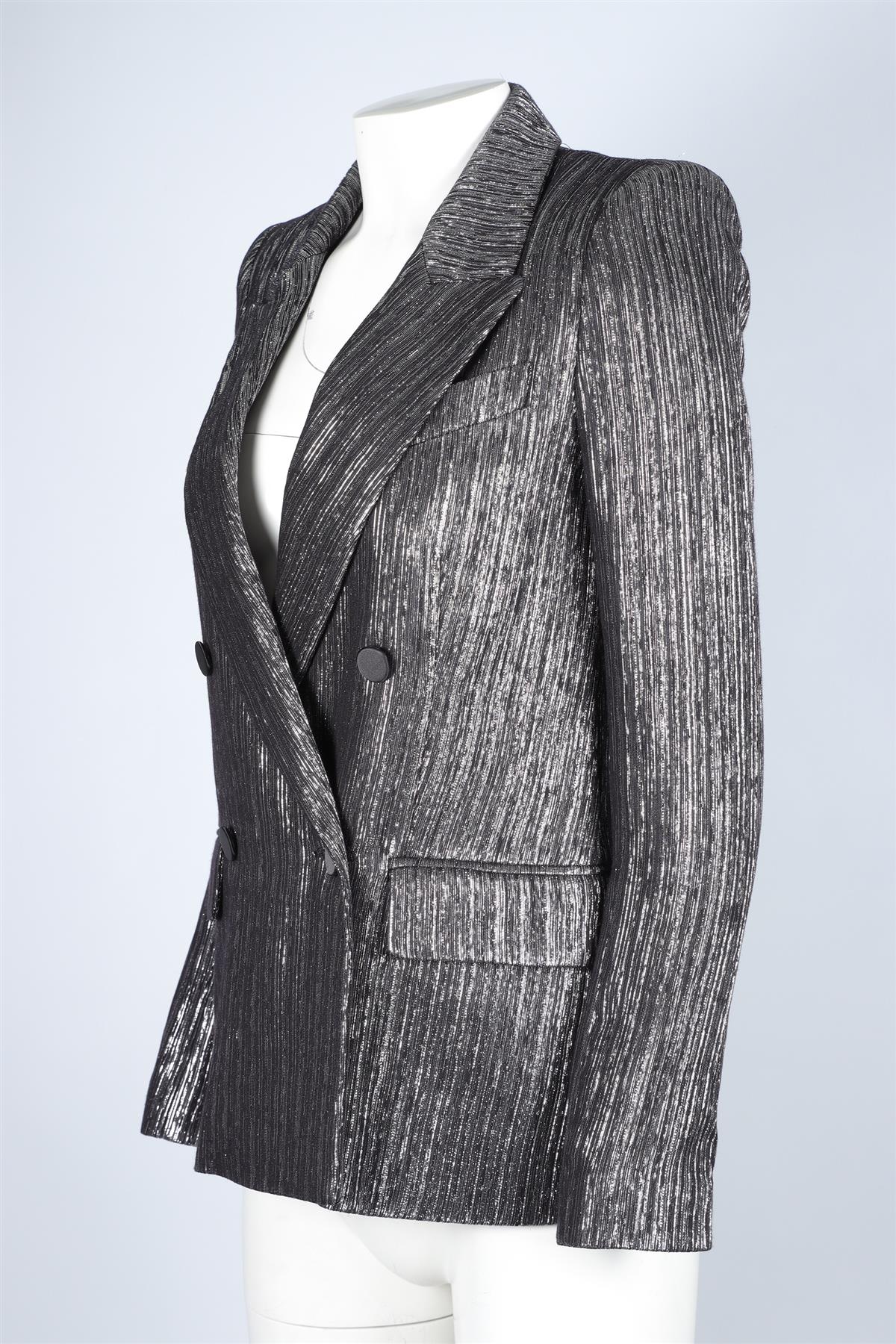 ISABEL MARANT SILVER LUREX BLAZER FR 38 UK 10 - Image 3