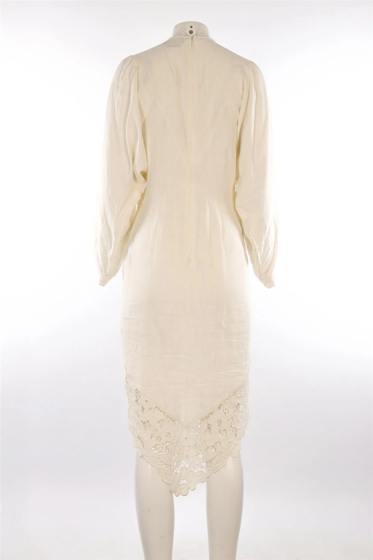 ISABEL MARANT WHITE LINEN MAXI DRESS FR 40 UK 12 - Image 4