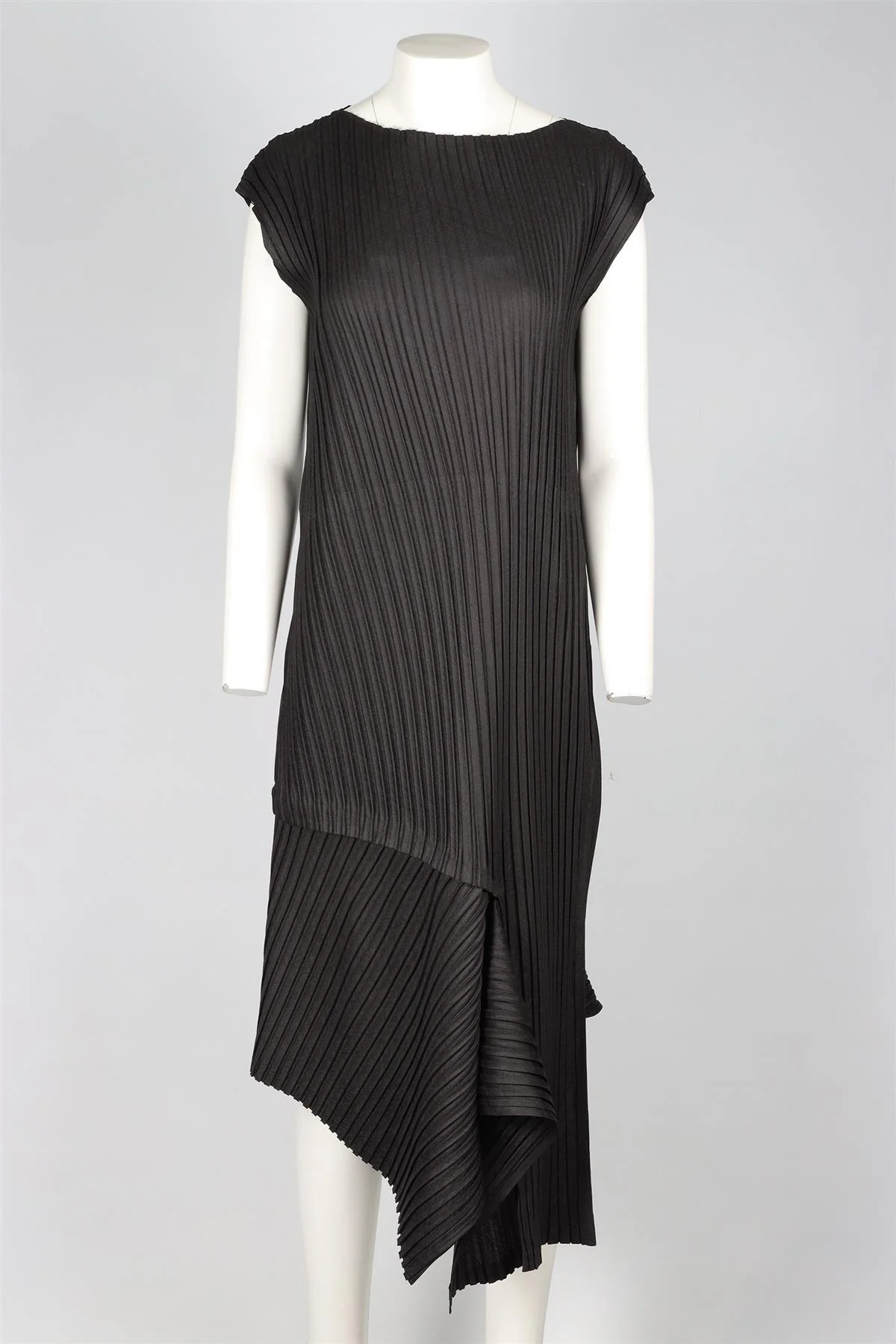 ISSEY MIYAKE BLACK WOVEN MIDI DRESS UK 8 - Image 2