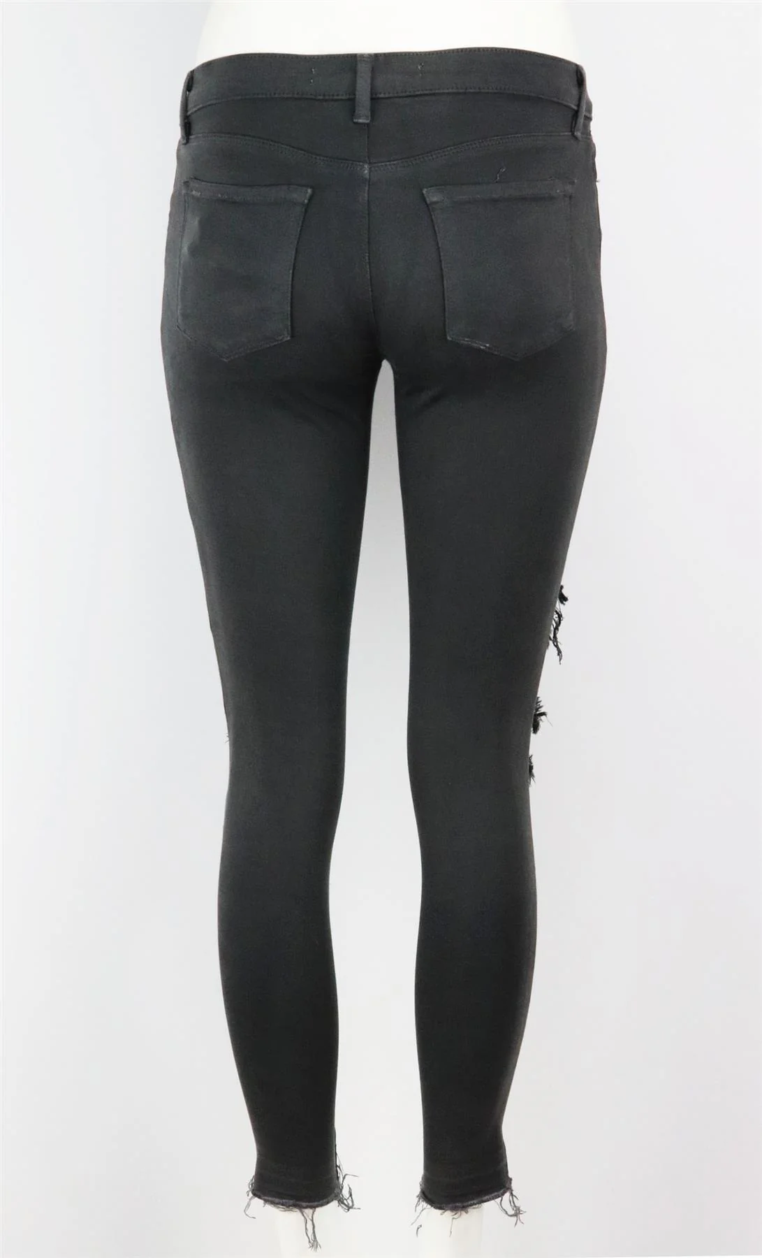 J BRAND ALANA DISTRESSED HIGH RISE SKINNY JEANS W24 UK 6 - Image 4
