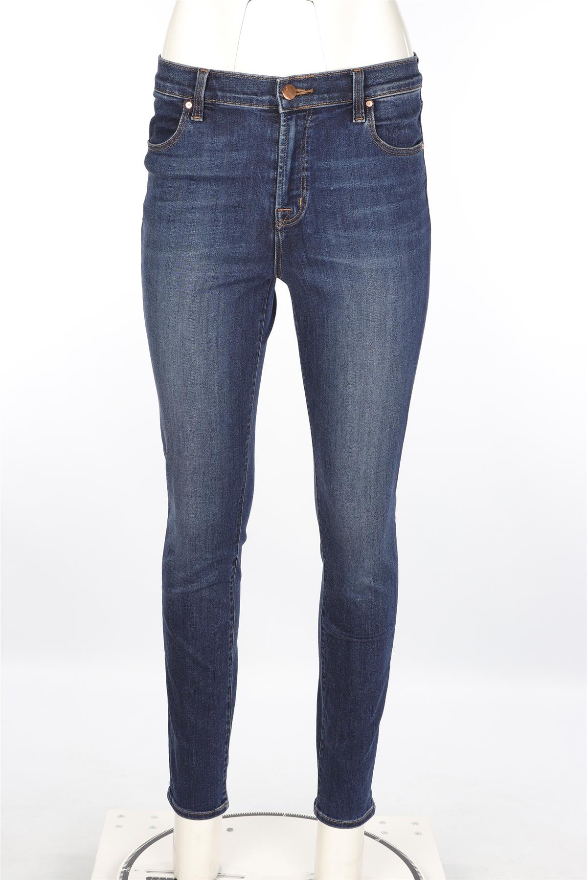 J BRAND BLUE DENIM HIGH RISE SKINNY JEANS W29 UK 10-12 - Image 2