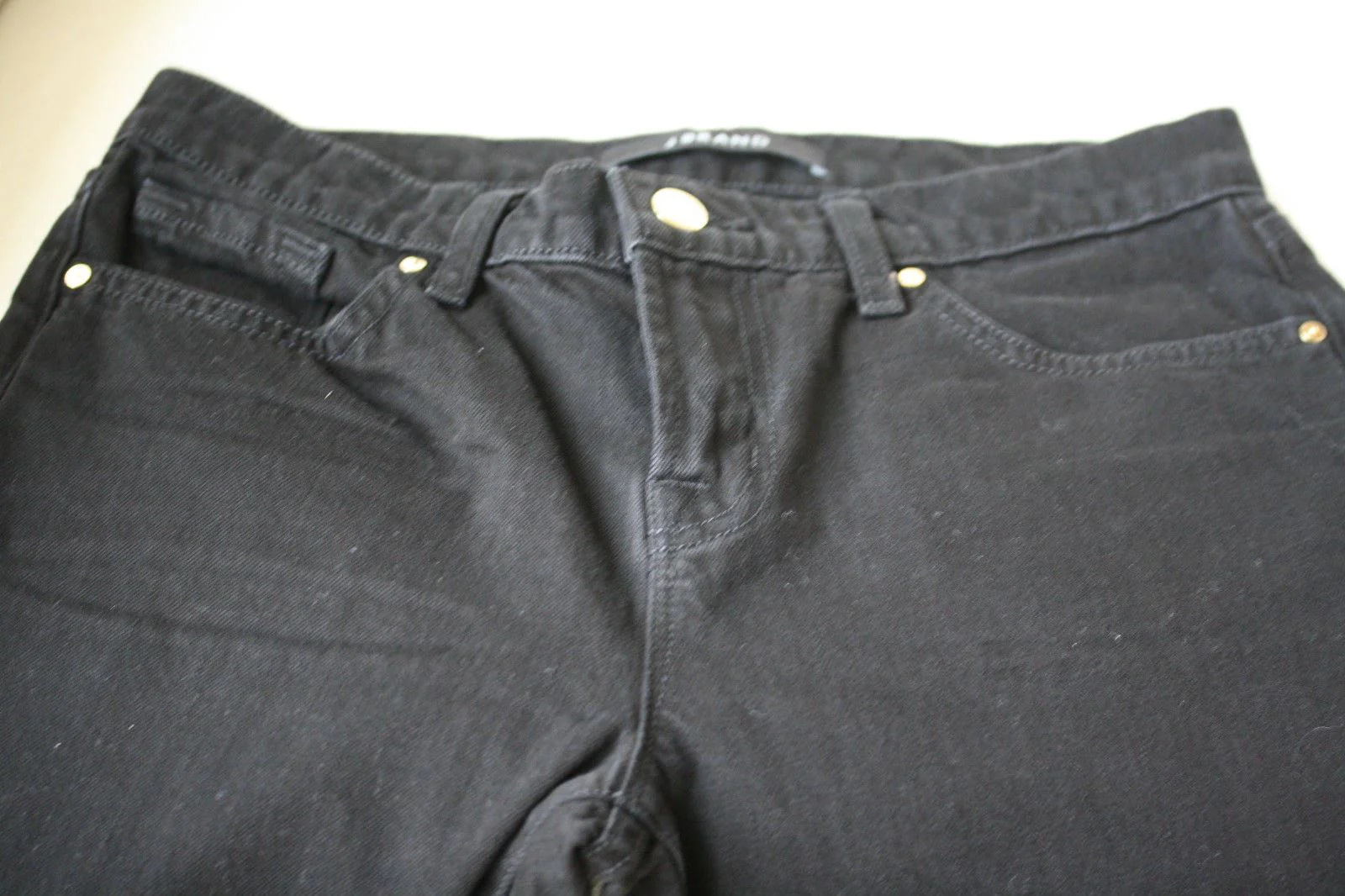 J BRAND JAKE BLACK DISTRESSED BOYFRIEND JEANS W24 UK 6 - Image 3