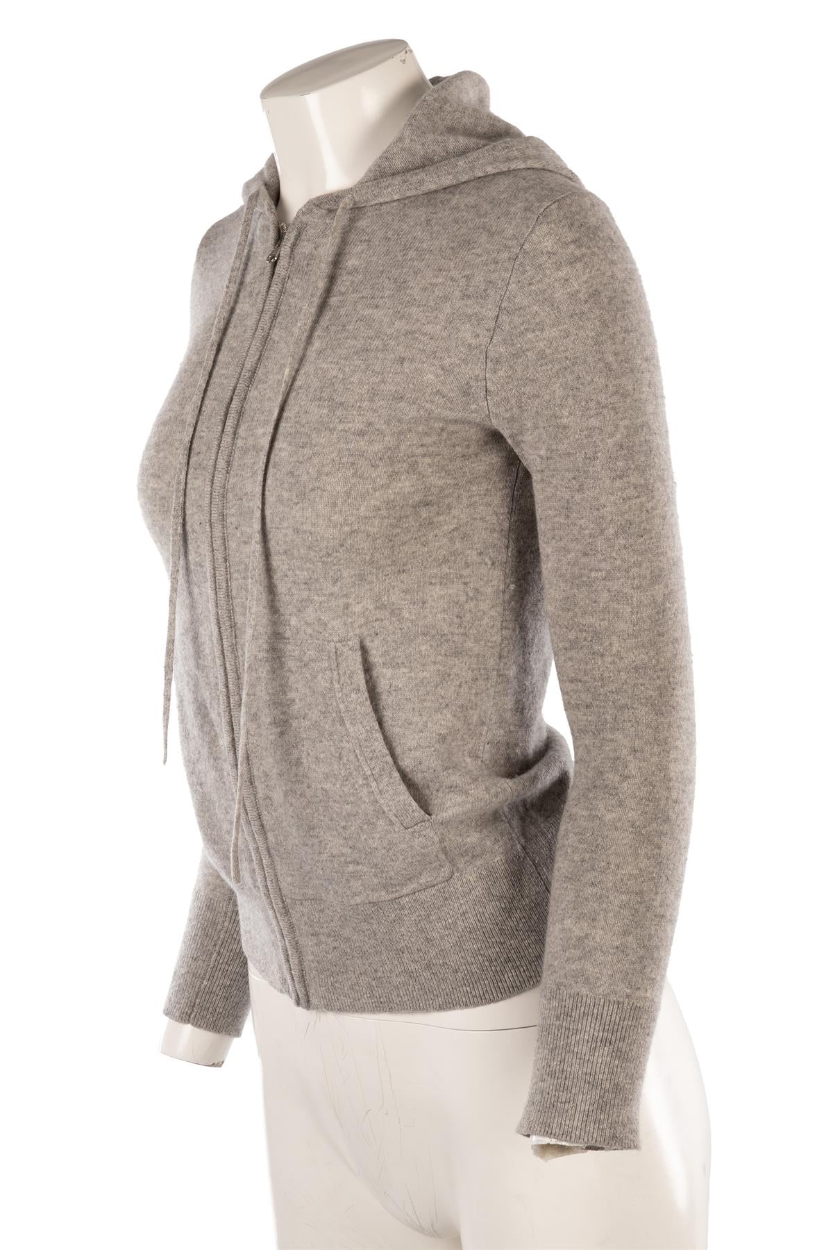 J.CREW GREY CASHMERE HOODIE XSMALL - Image 3