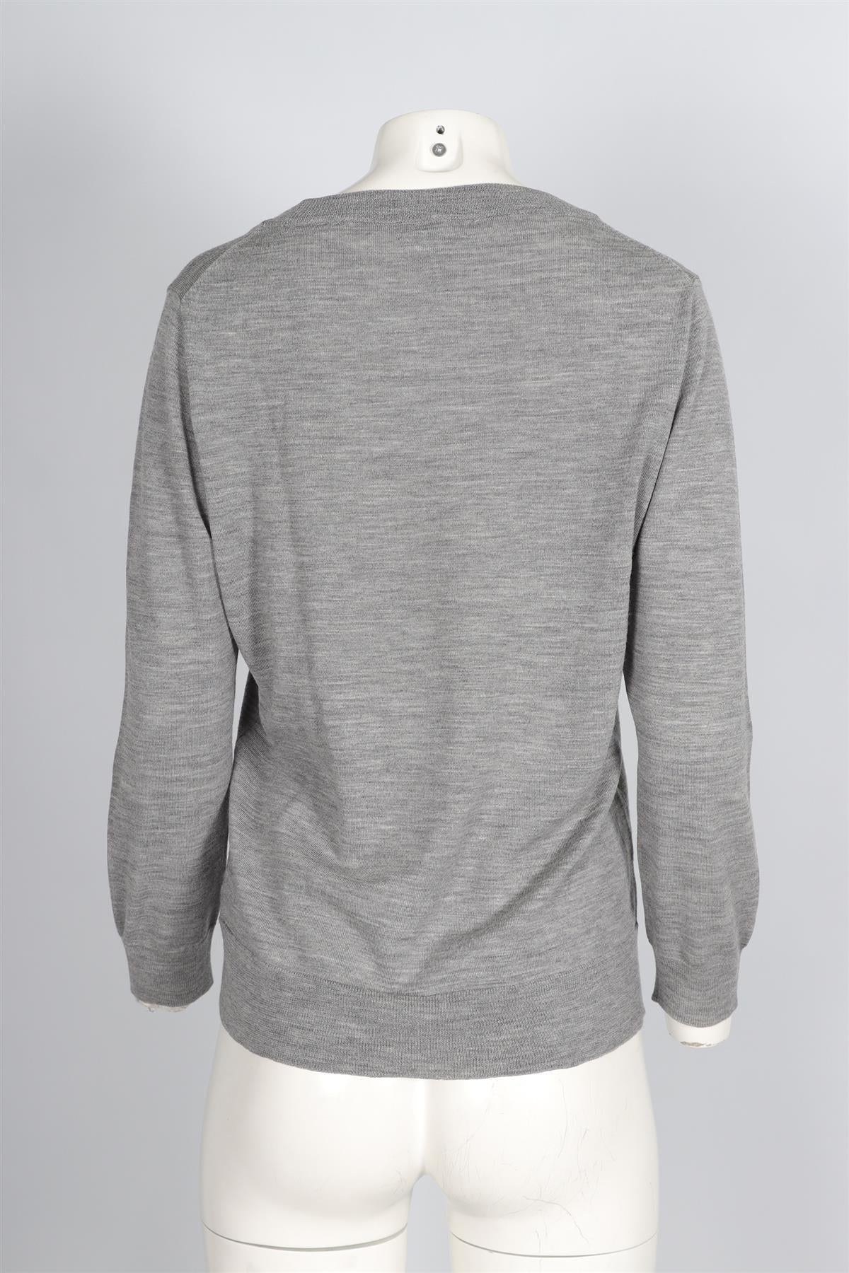 J. CREW GREY WOOL SWEATER LARGE - Image 4