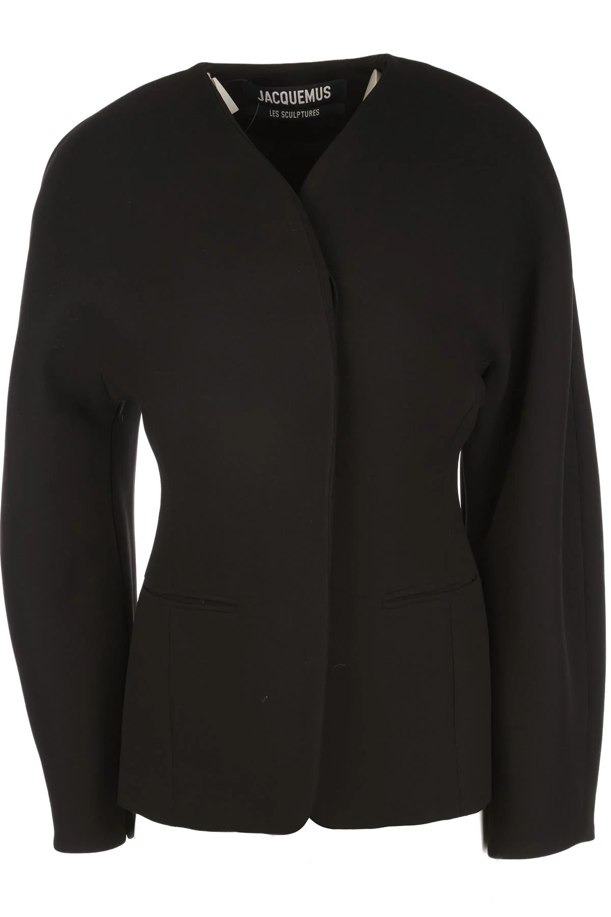 JACQUEMUS BLACK CREPE JACKET FR 36 UK 8
