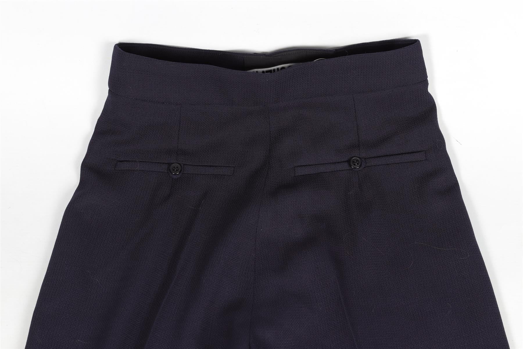 JACQUEMUS NAVY WOOL STRAIGHT LEG PANTS FR 34 UK 6 - Image 5
