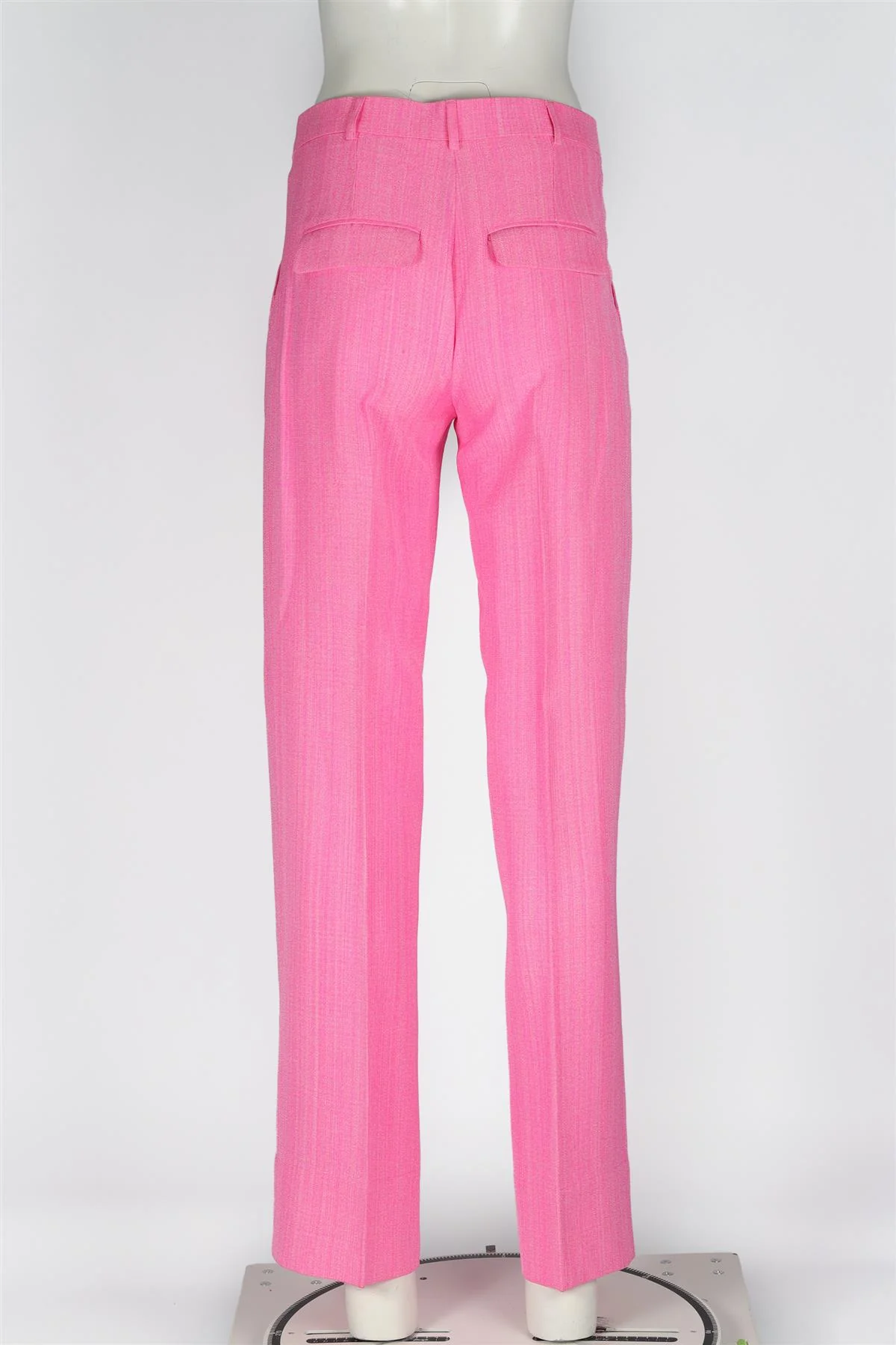 JACQUEMUS PINK WOVEN STRAIGHT LEG PANTS FR 34 UK 6 - Image 5