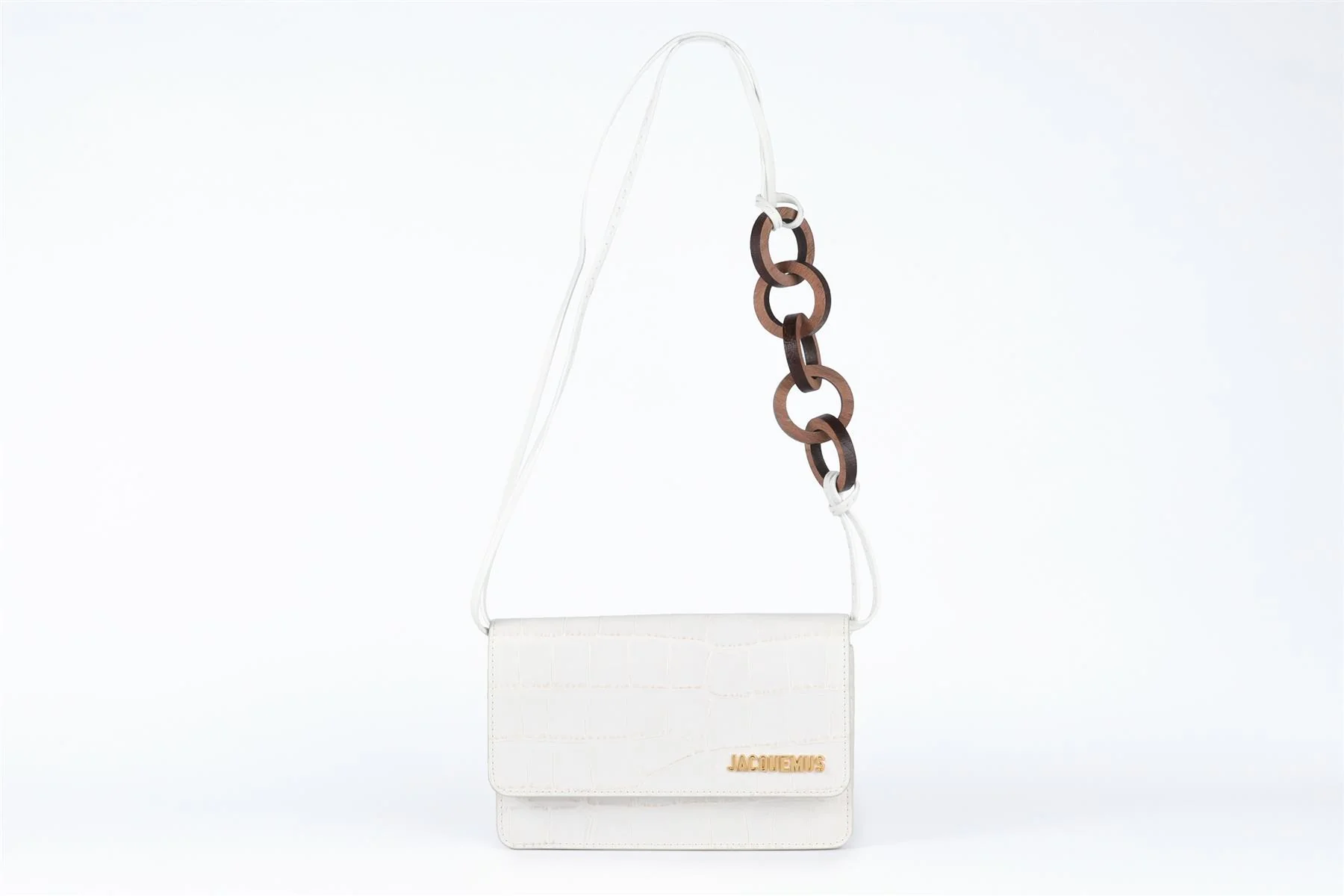 JACQUEMUS WHITE LE SAC RIVIERA LEATHER SHOULDER BAG - Image 2