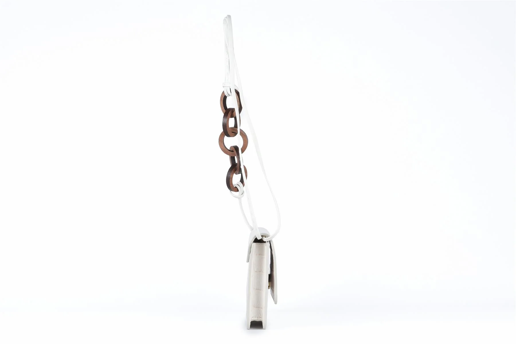 JACQUEMUS WHITE LE SAC RIVIERA LEATHER SHOULDER BAG - Image 4