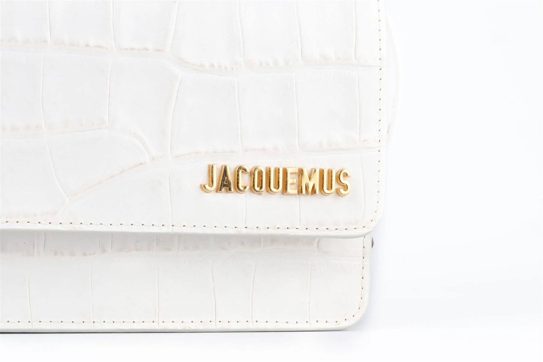 JACQUEMUS WHITE LE SAC RIVIERA LEATHER SHOULDER BAG - Image 8