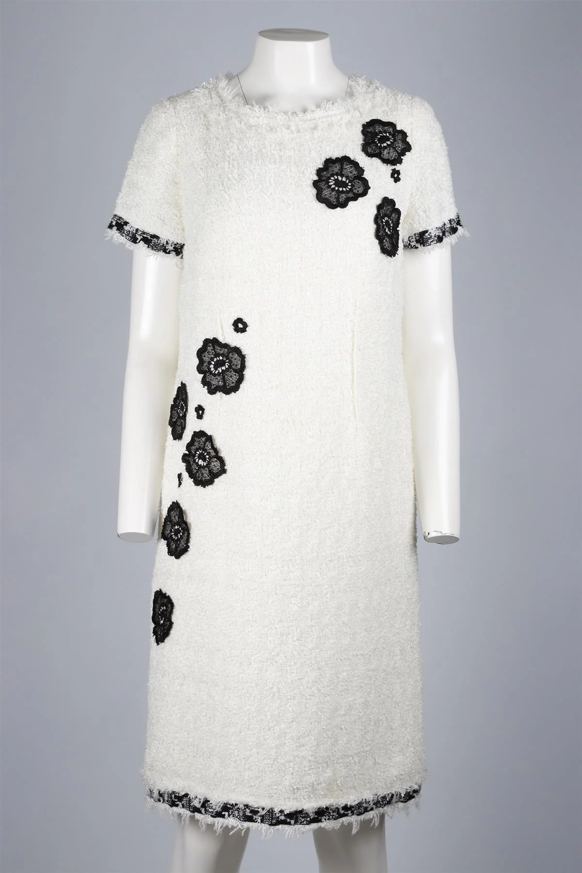 JACQUES AZAGURY WHITE LACE MIDI DRESS UK 12 - Image 2