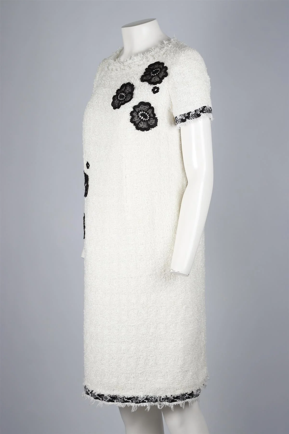 JACQUES AZAGURY WHITE LACE MIDI DRESS UK 12 - Image 3