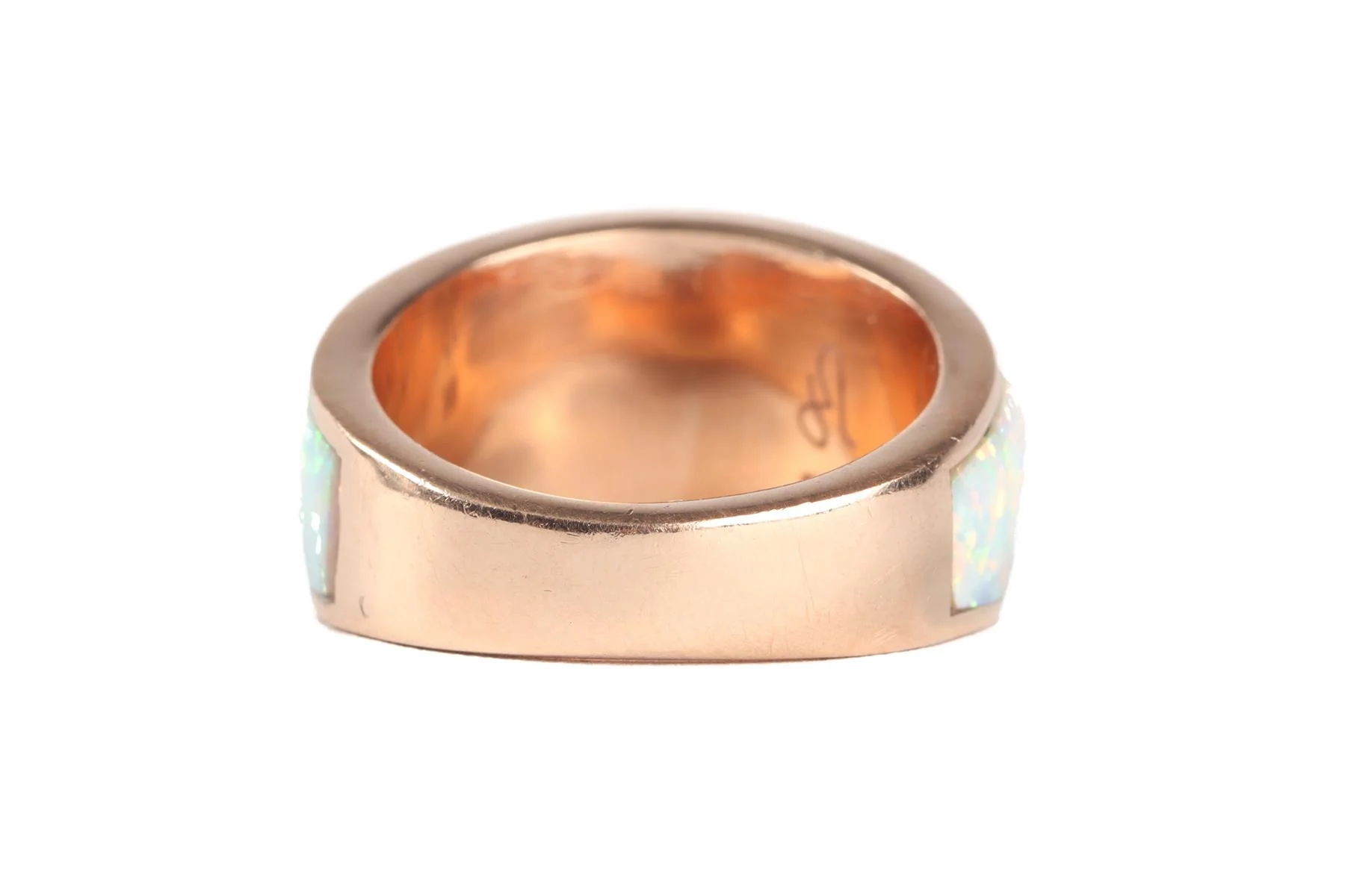 JACQUIE AICHE 14K ROSE GOLD AND DIAMOND RING UK Q - Image 5
