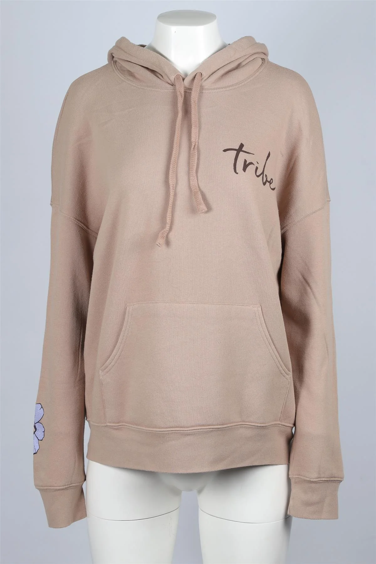 JACQUIE AICHE BEIGE COTTON HOODIE MEDIUM - Image 2