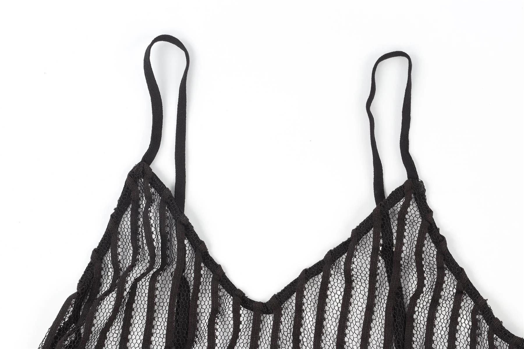 JADE SWIM BLACK CROCHET TOP UK 6 - Image 3