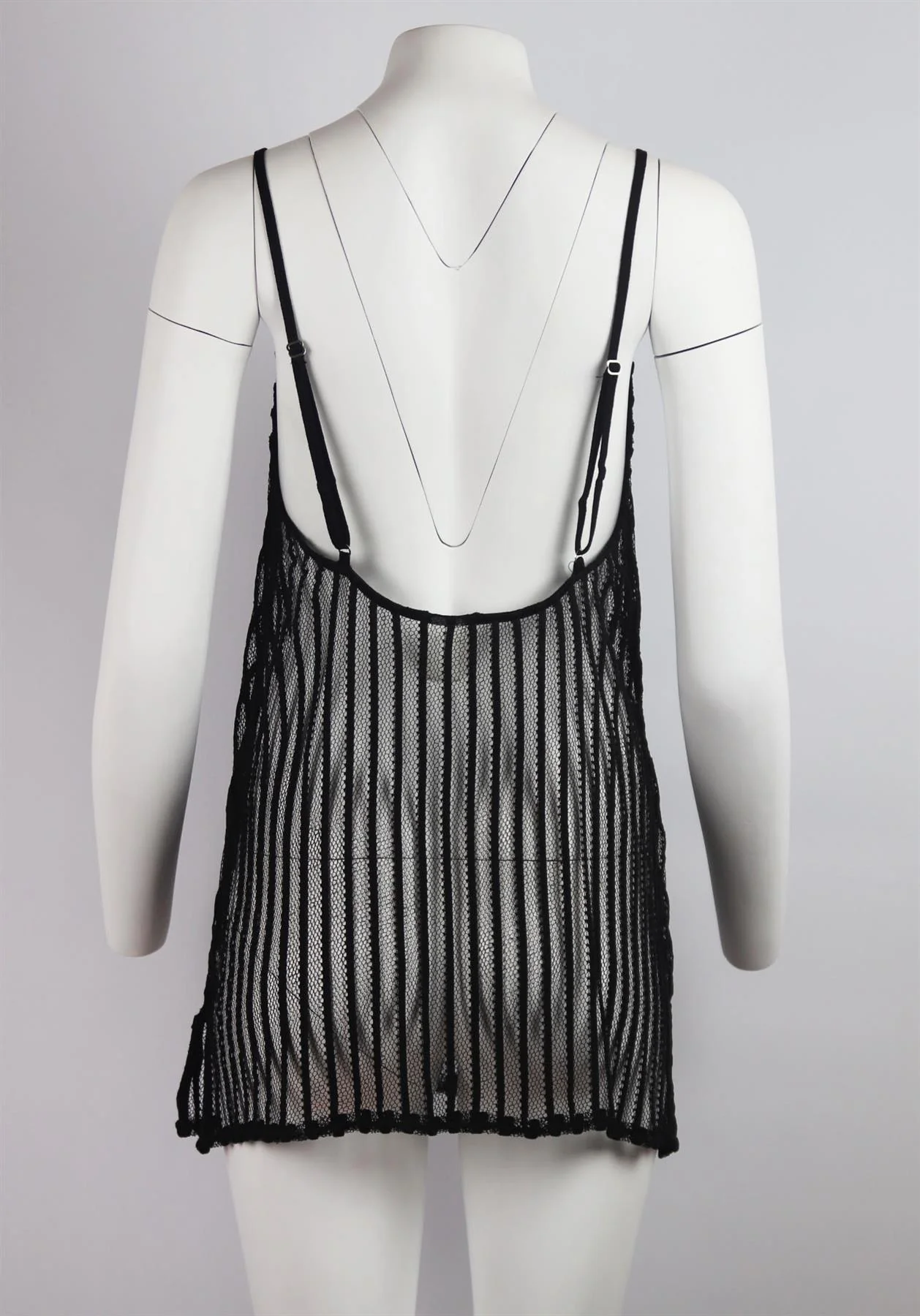 JADE SWIM STRIPED MESH MINI DRESS UK 8 - Image 3
