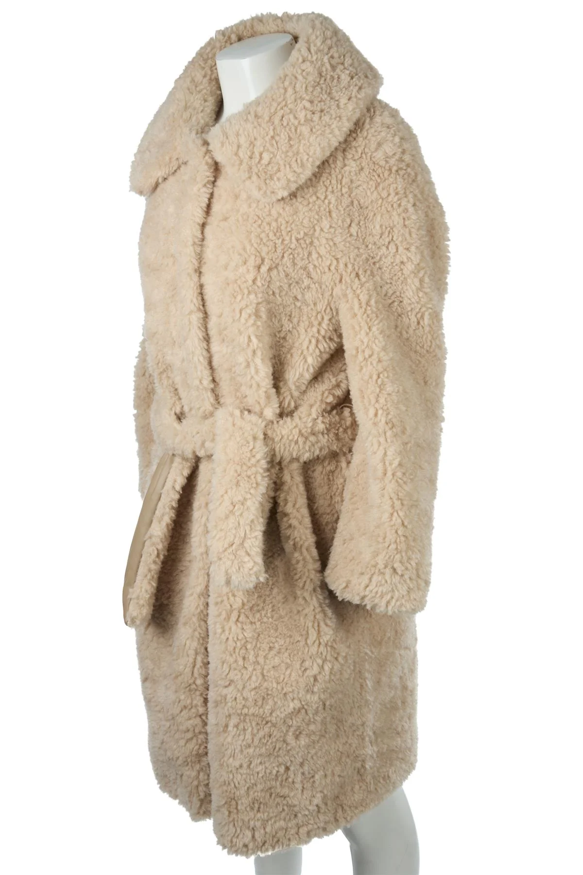 JAKKE BEIGE FAUX FUR COAT UK 8 - Image 3