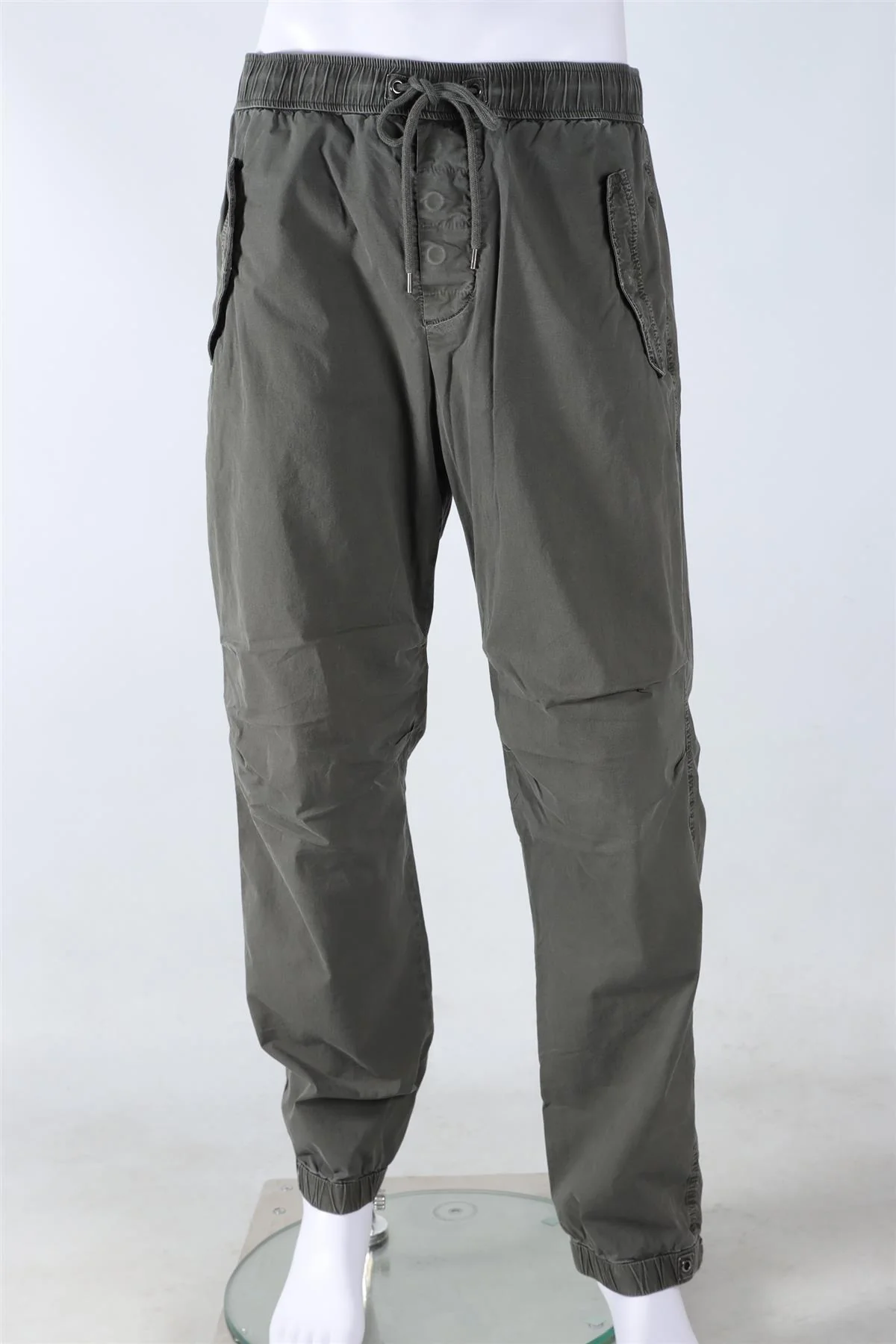 JAMES PERSE GREEN MEN'S COTTON CARGO PANTS UK/US 32 - Image 2