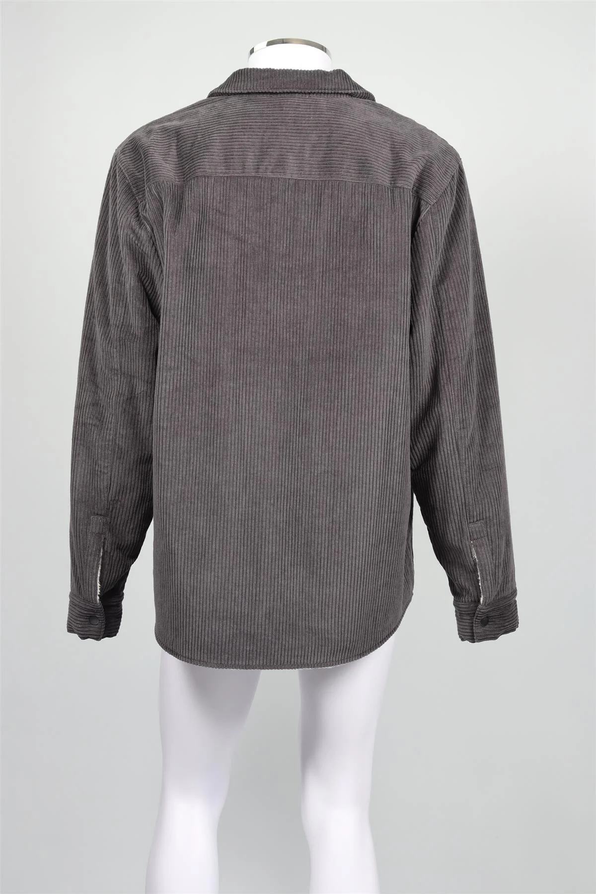JAMES PERSE GREY MEN'S CORDUROY AND FLEECE JACKET XXLARGE - Image 5