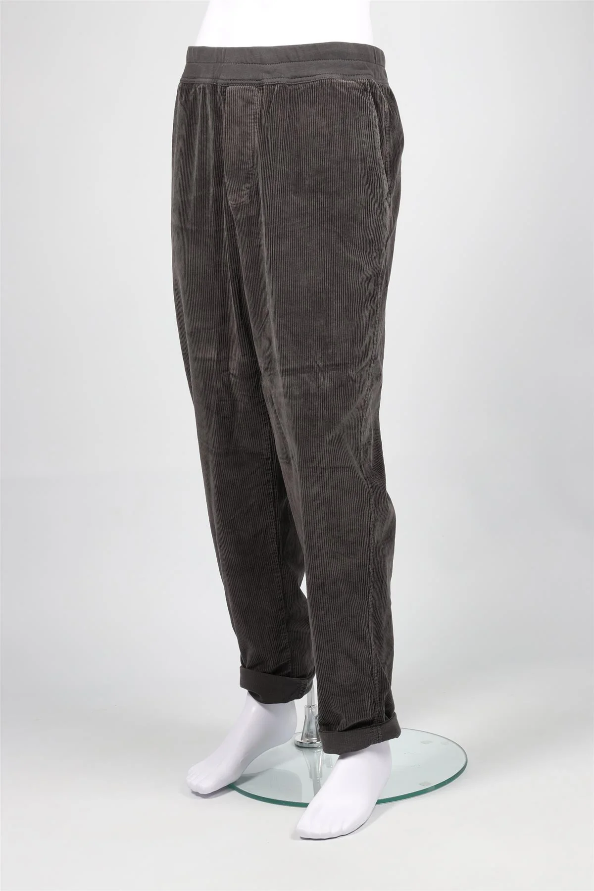 JAMES PERSE GREY MEN'S CORDUROY STRAIGHT LEG PANTS LARGE - Image 3