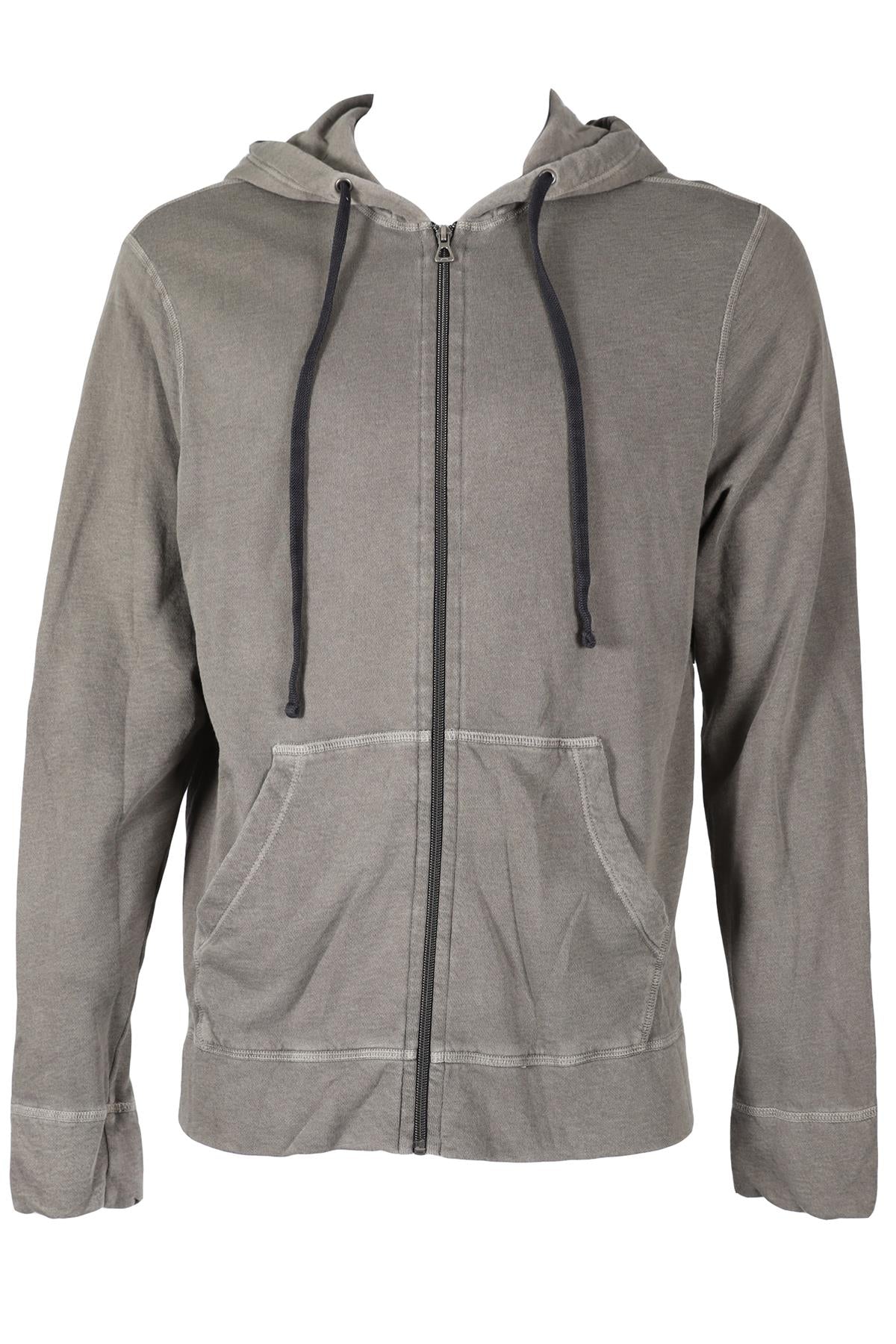 JAMES PERSE GREY MEN'S COTTON HOODIE SIZE 3 LARGE - Image 5