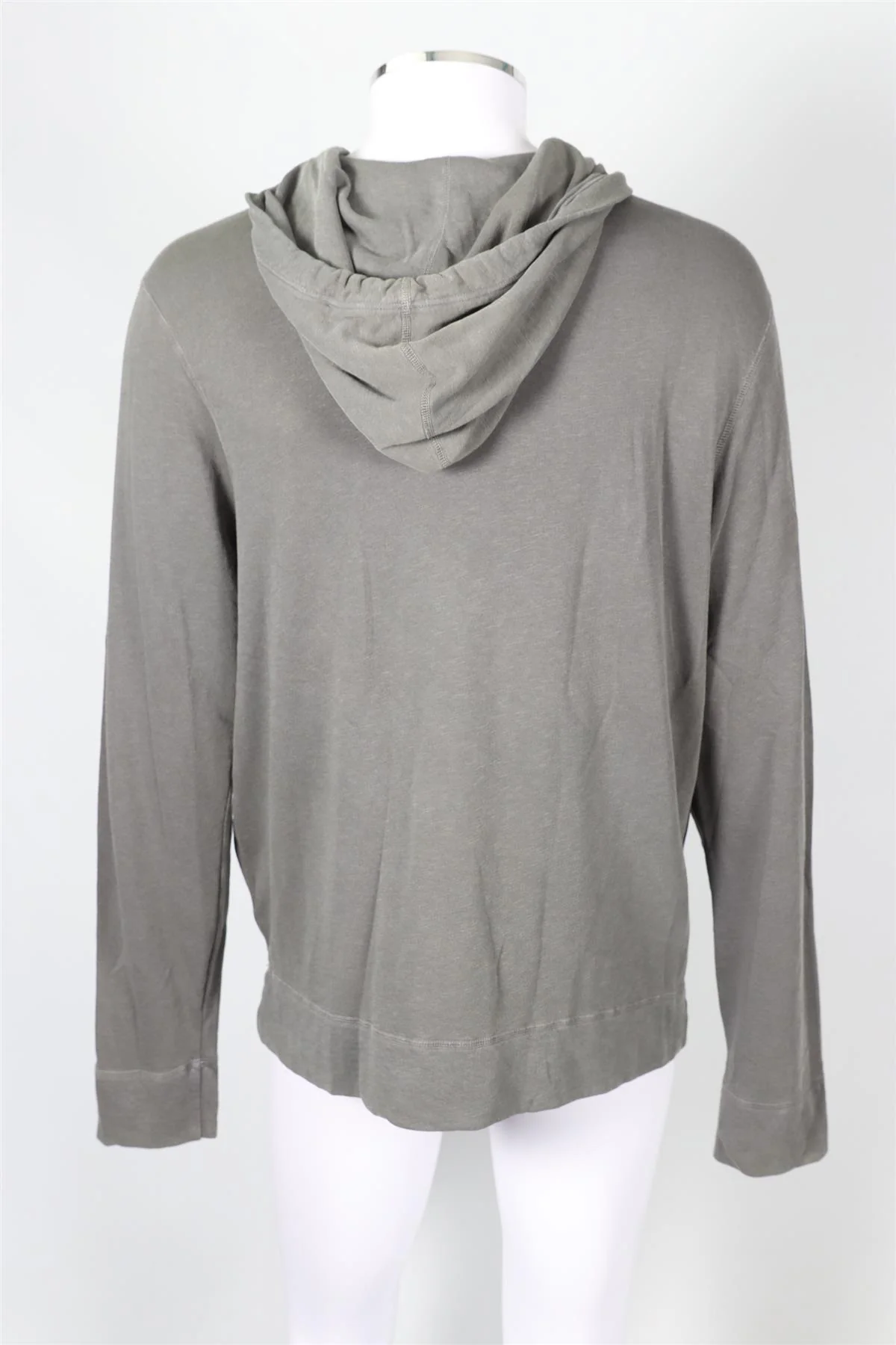 JAMES PERSE GREY MEN'S COTTON HOODIE SIZE 3 LARGE - Image 4