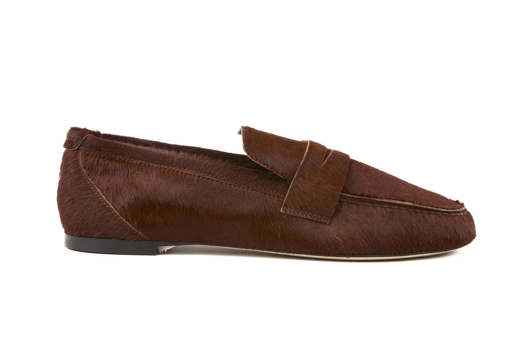 JAMIE HALLER BROWN CALF HAIR LOAFERS EU 38 UK 5 US 8 - Image 2