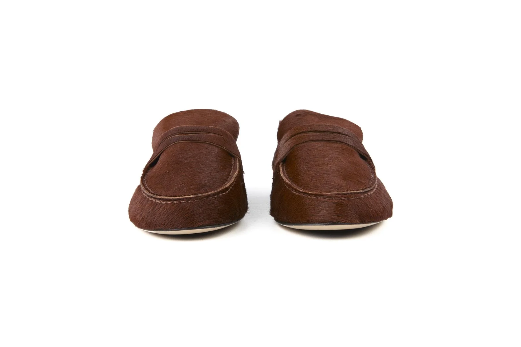 JAMIE HALLER BROWN CALF HAIR LOAFERS EU 38 UK 5 US 8 - Image 3