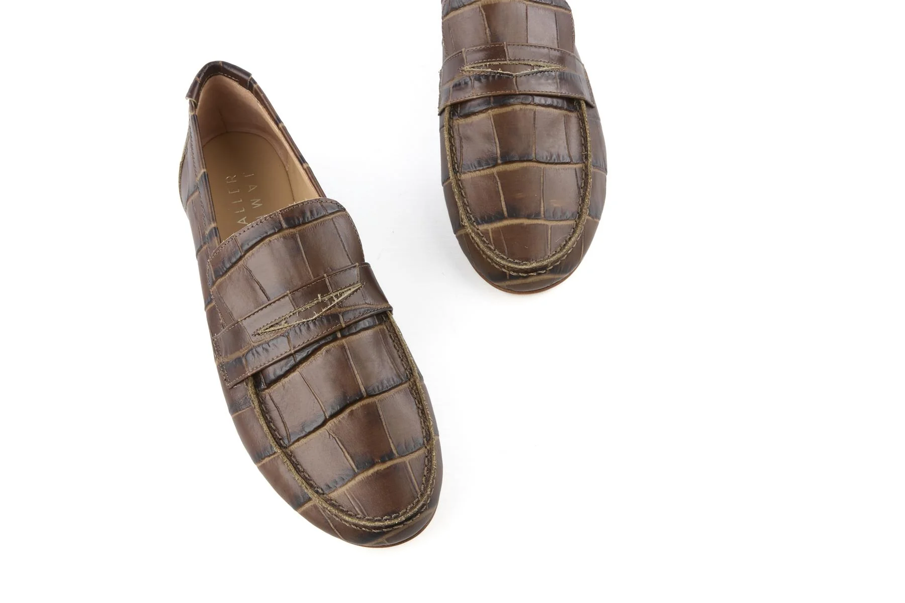 JAMIE HALLER BROWN THE PENNY LEATHER LOAFERS EU 38 UK 5 US 8 - Image 4
