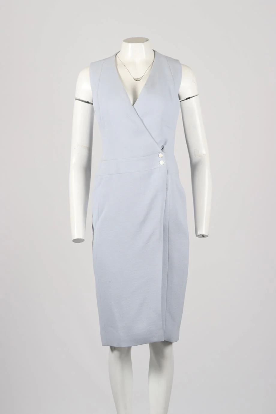 JASON WU WRAP EFFECT COTTON BLEND MIDI DRESS US 6 UK 10 - Image 2