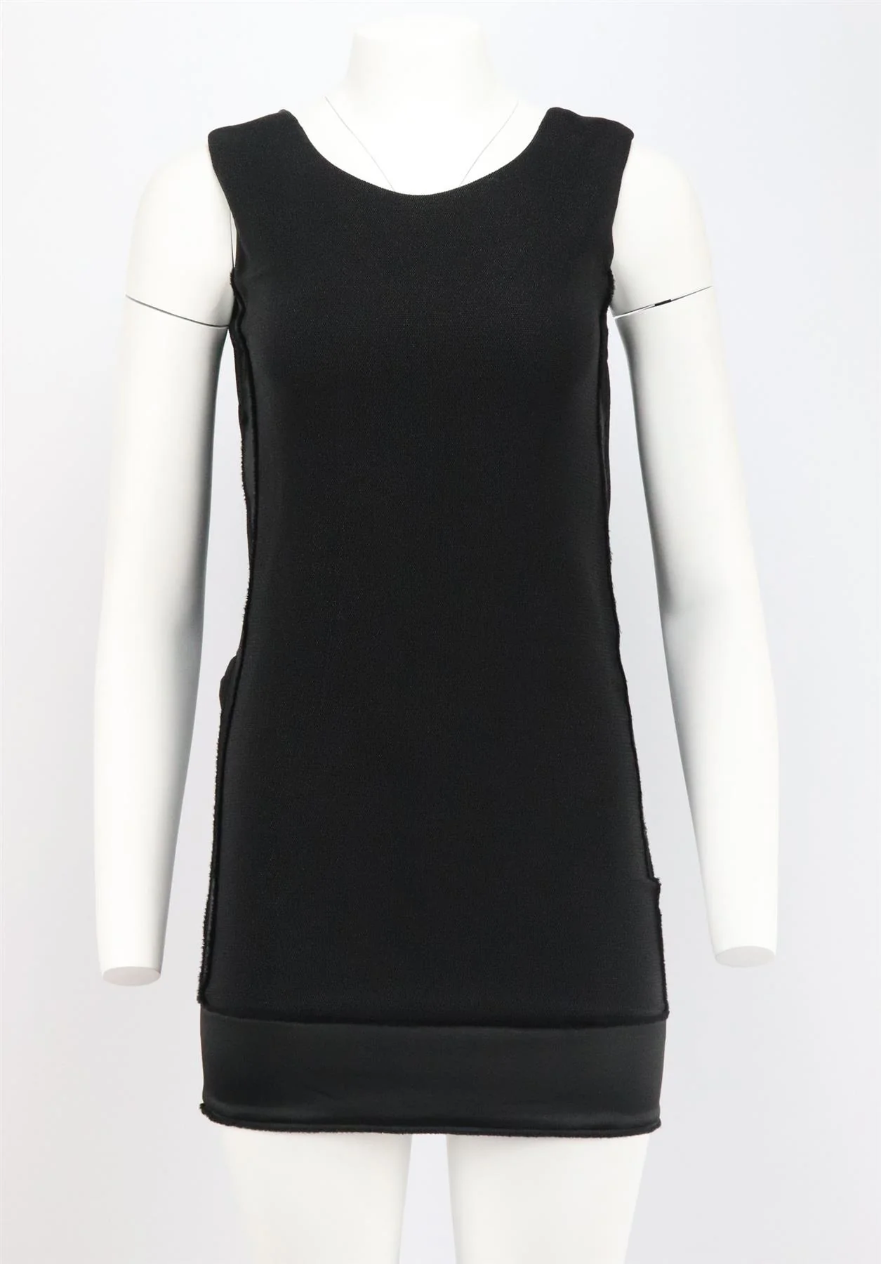 JAY AHR DRAPED SATIN TRIMMED WOVEN MINI DRESS SMALL - Image 2