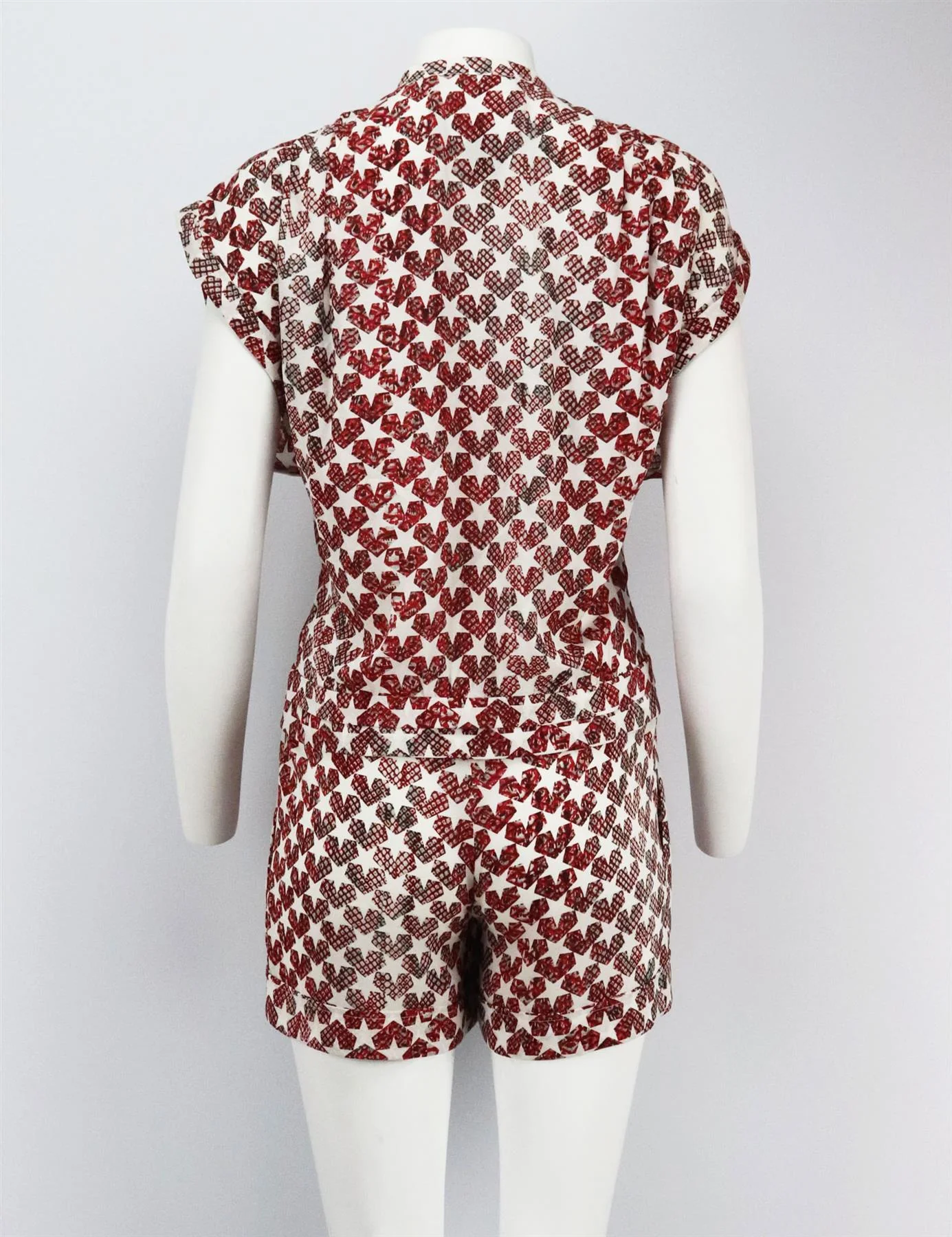 JAY AHR PRINTED SILK PLAYSUIT MEDIUM - Image 4