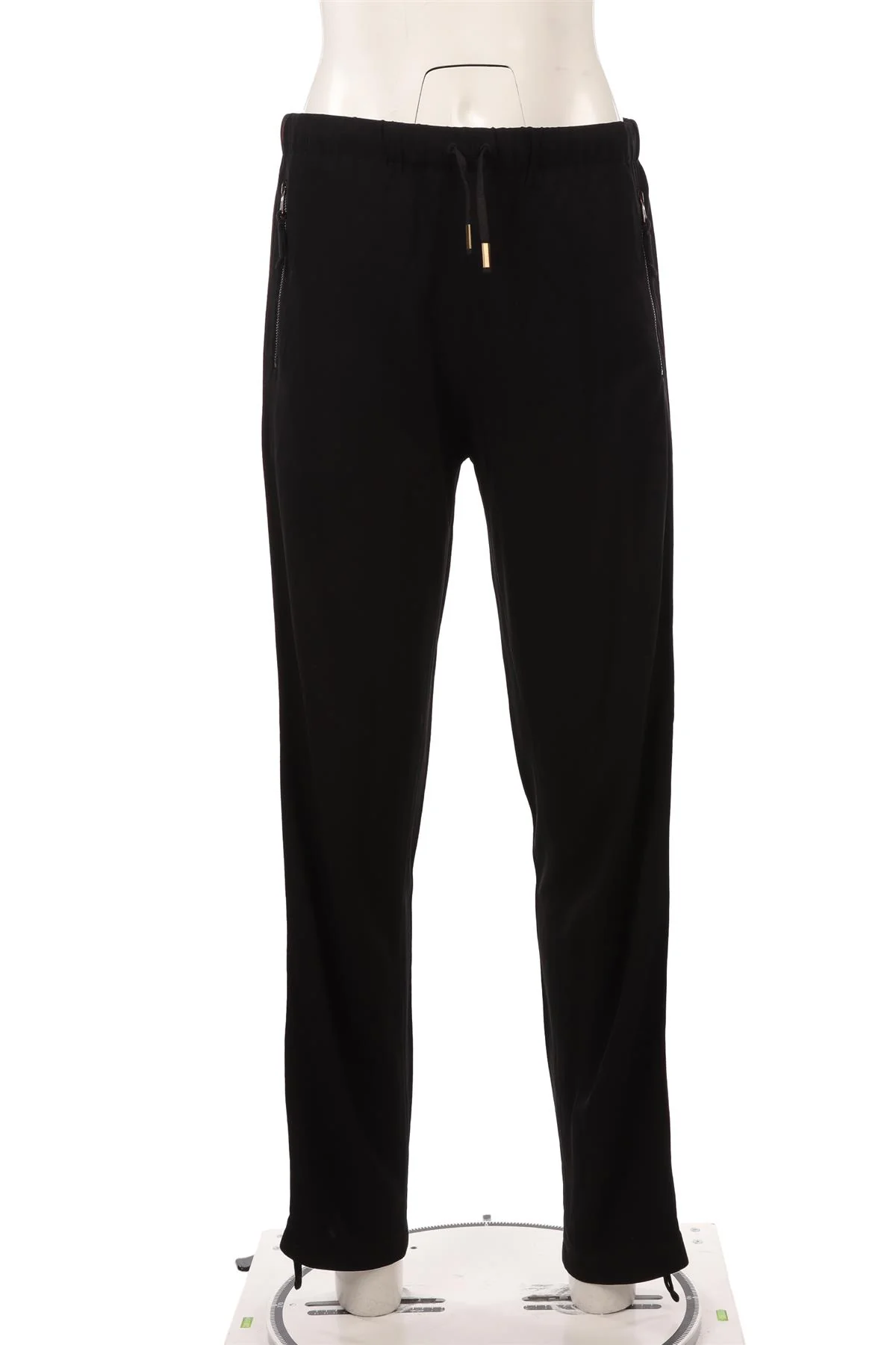 JEAN PAUL GAULTIER BLACK VINTAGE JERSEY STRAIGHT LEG PANTS IT 42 UK 10 - Image 2