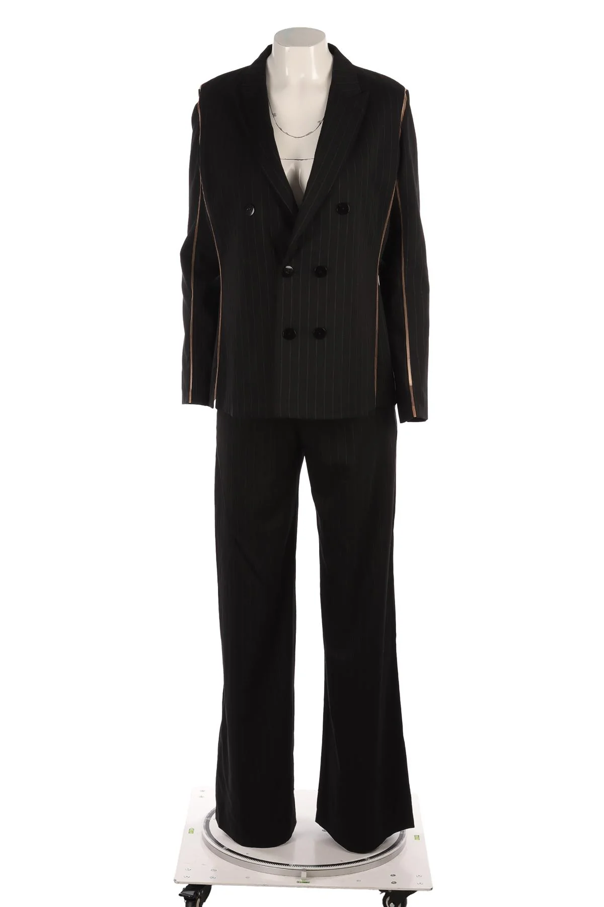 JEAN PAUL GAULTIER BLACK VINTAGE WOOL 2-PIECE SUIT IT 44 UK 12 - Image 2