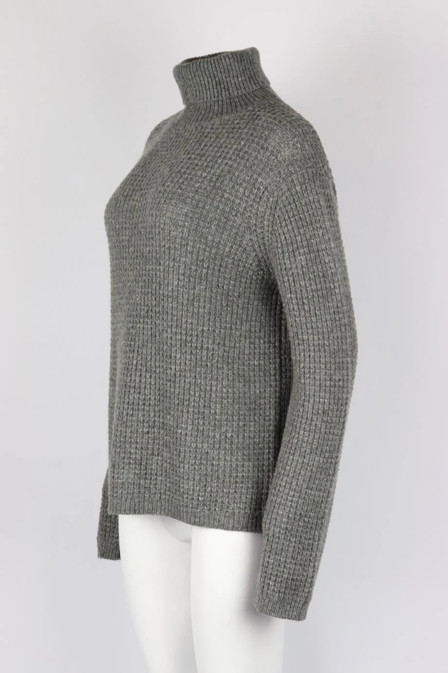 JENNI KAYNE WAFFLE KNIT WOOL BLEND TURTLENECK SWEATER MEDIUM - Image 3