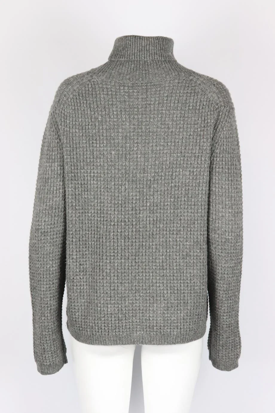 JENNI KAYNE WAFFLE KNIT WOOL BLEND TURTLENECK SWEATER MEDIUM - Image 4
