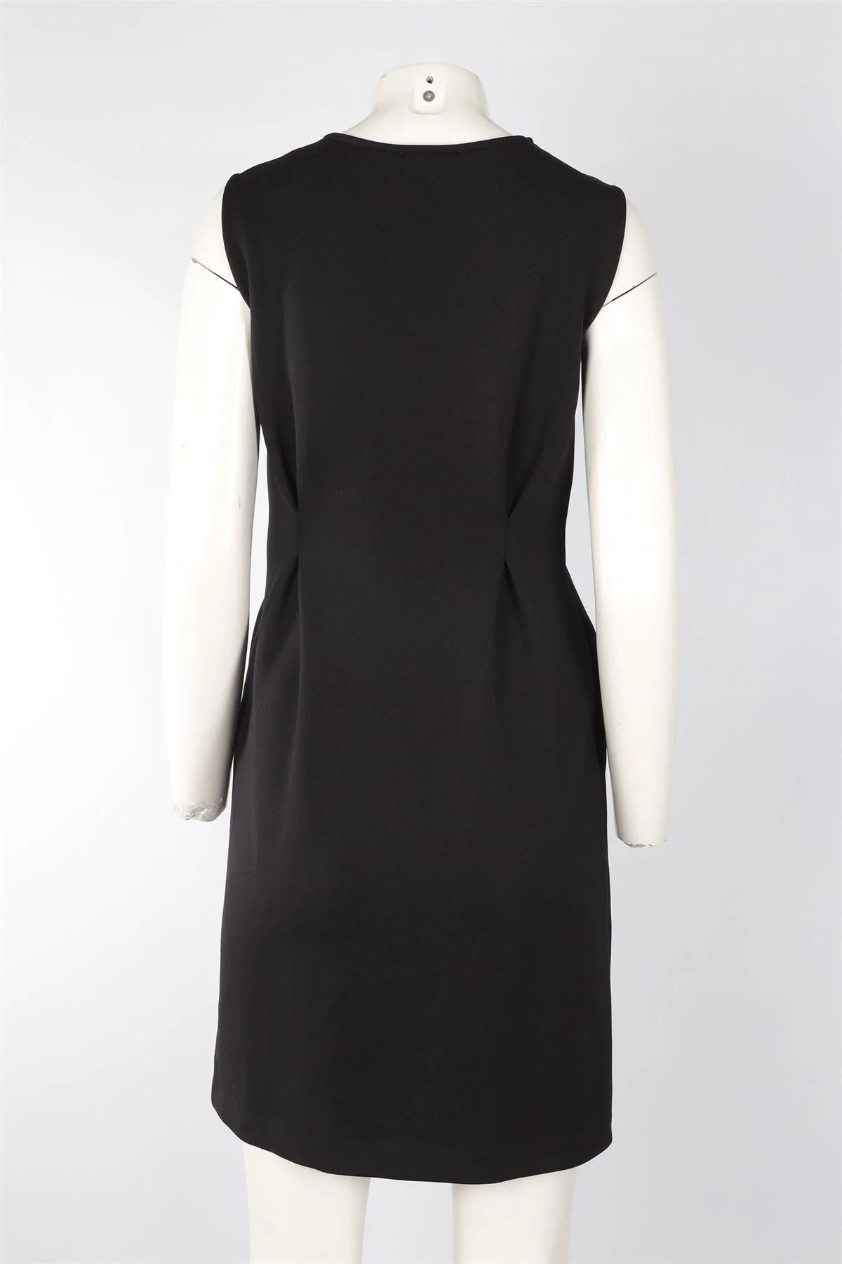 JIL SANDER BLACK KNIT MINI DRESS FR 36 UK 8 - Image 4