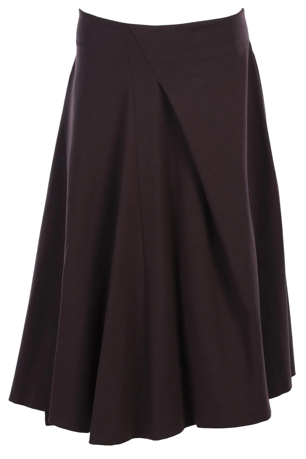 JIL SANDER BROWN JERSEY MIDI SKIRT FR 38 UK 10 - Image 2