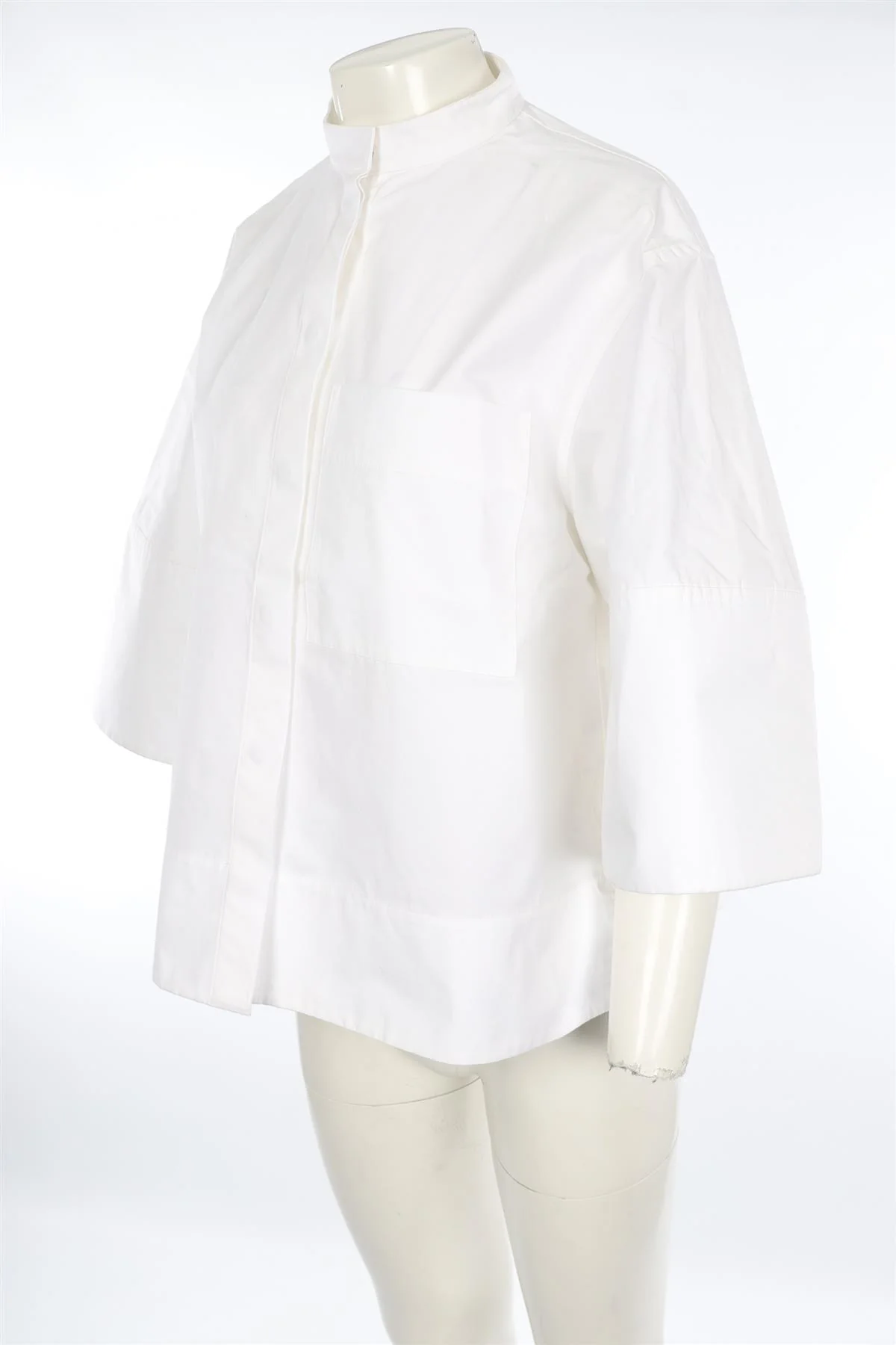 JIL SANDER WHITE COTTON SHIRT FR 36 UK 8 - Image 3
