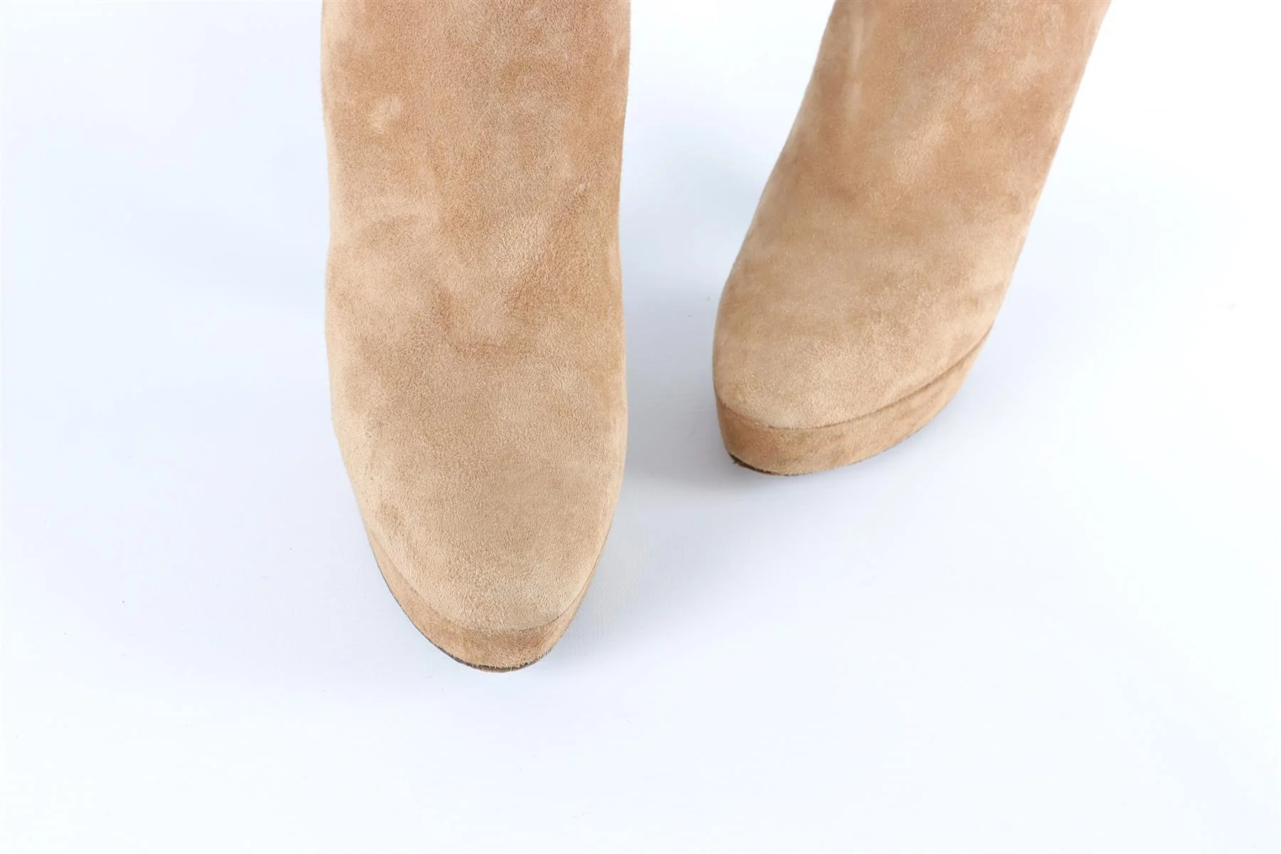 JIMMY CHOO BEIGE SUEDE ANKLE BOOTS EU 38.5, UK 5.5, US 8.5 - Image 4