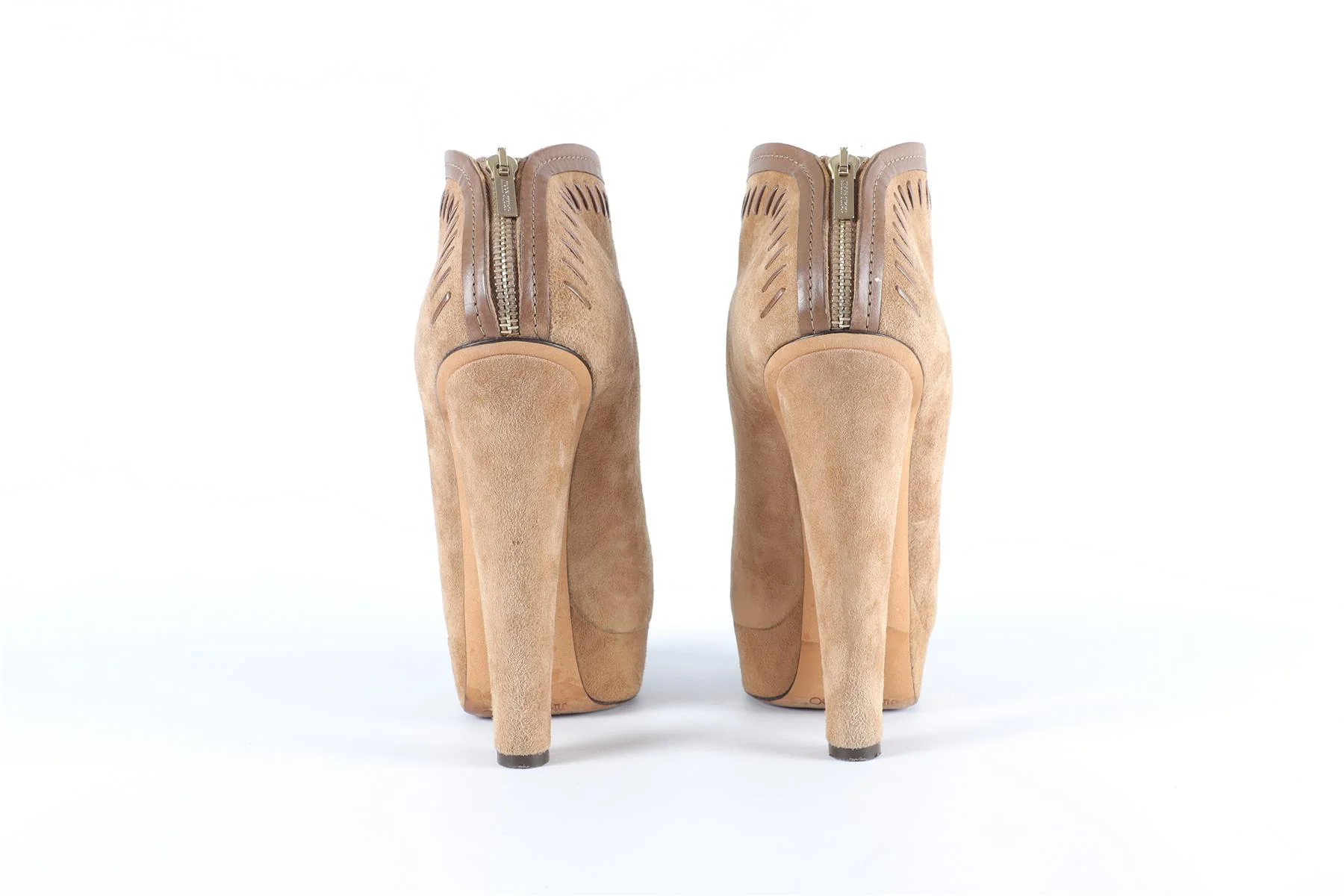 JIMMY CHOO BEIGE SUEDE ANKLE BOOTS EU 38.5, UK 5.5, US 8.5 - Image 5